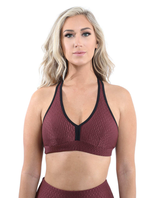 Verona Activewear Sports Bra - Maroon [MADE IN ITALY] - Skoutley Outdoors LLC