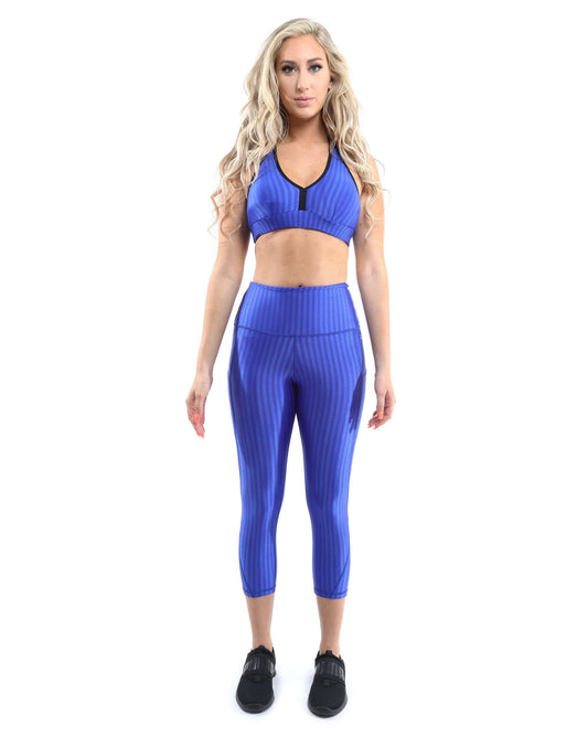 Firenze Activewear Set - Leggings & Sports Bra - Blue [MADE IN ITALY] - Skoutley Outdoors LLC