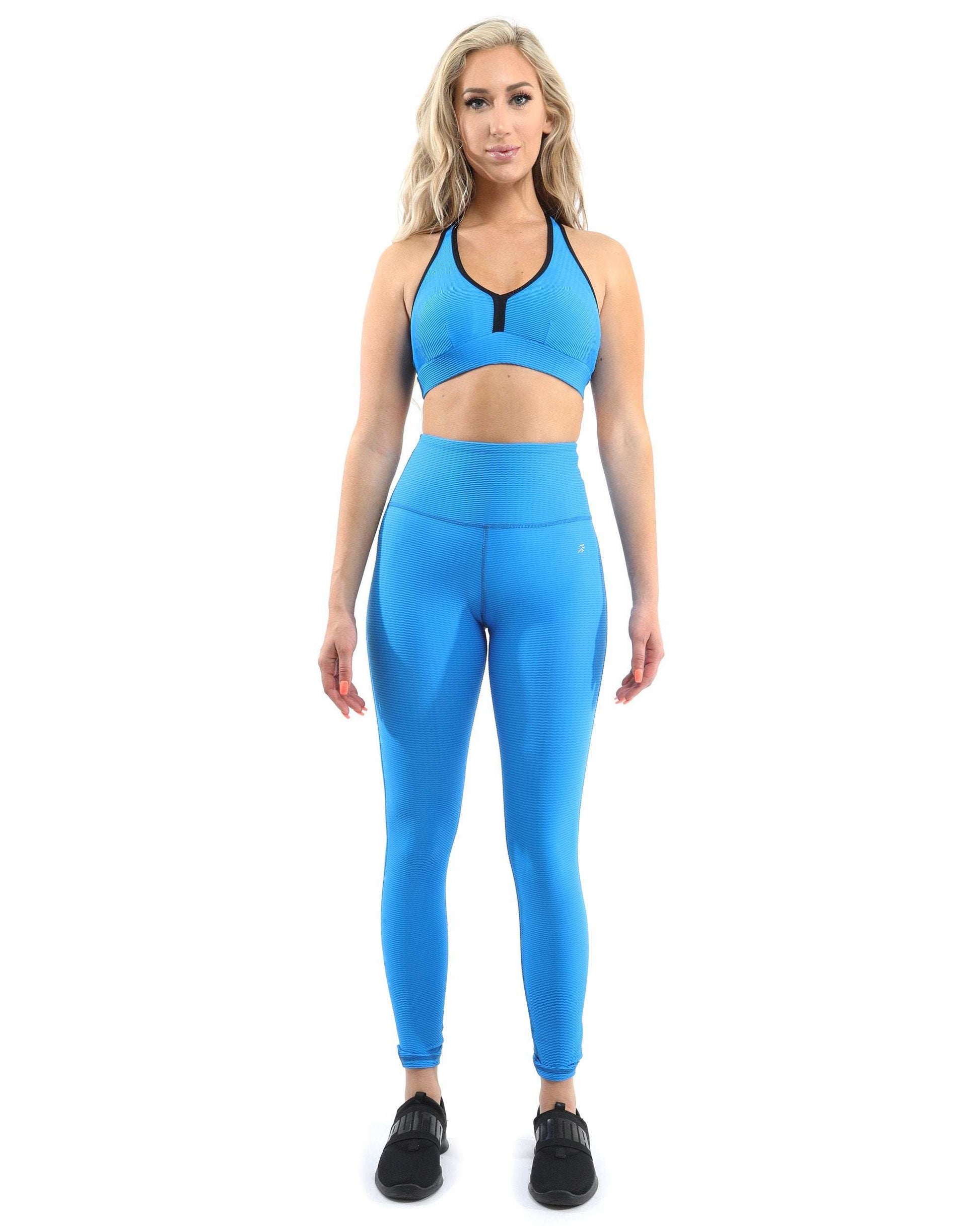 Positano Activewear Set - Leggings & Sports Bra - Aqua [MADE IN ITALY] - Skoutley Outdoors LLC