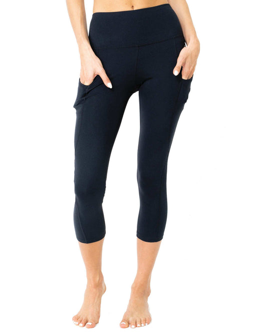 Jolie High-Waisted Capri Leggings With Hip Pockets - Skoutley Outdoors LLC