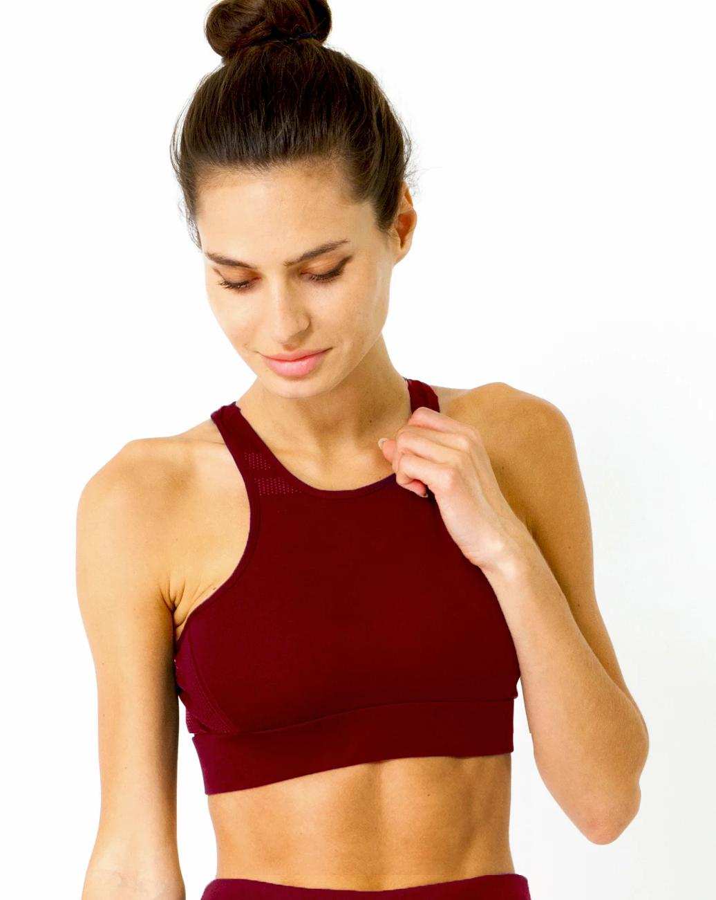 Ashton Sports Bra - Maroon - Skoutley Outdoors LLC