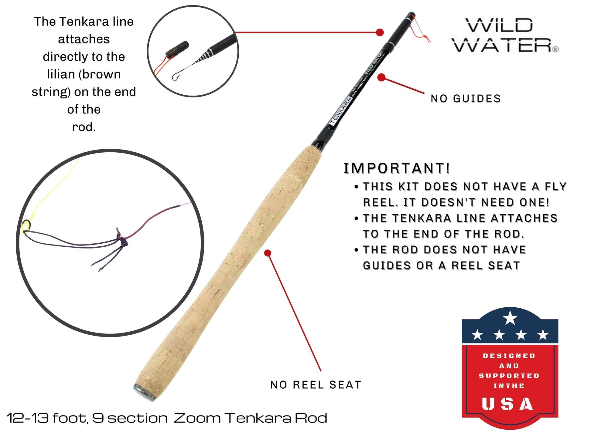 Tenkara Zoom Fly Fishing Kit, 12-13ft Rod | Wild Water Fly Fishing - Skoutley Outdoors LLC