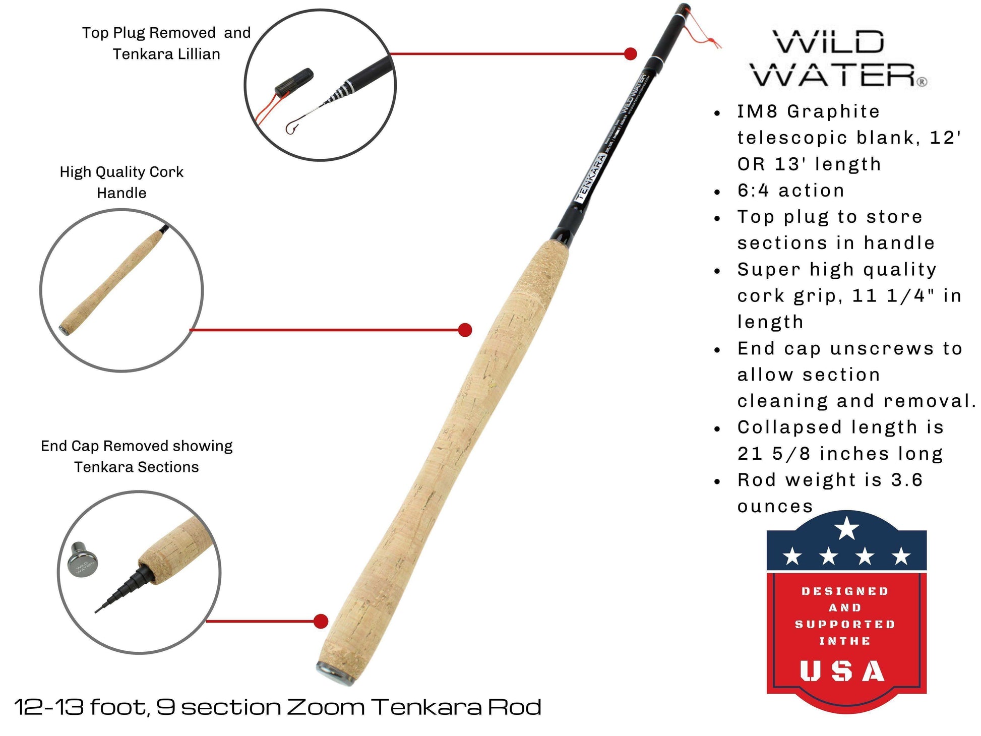 Tenkara Zoom Fly Fishing Kit, 12-13ft Rod | Wild Water Fly Fishing - Skoutley Outdoors LLC