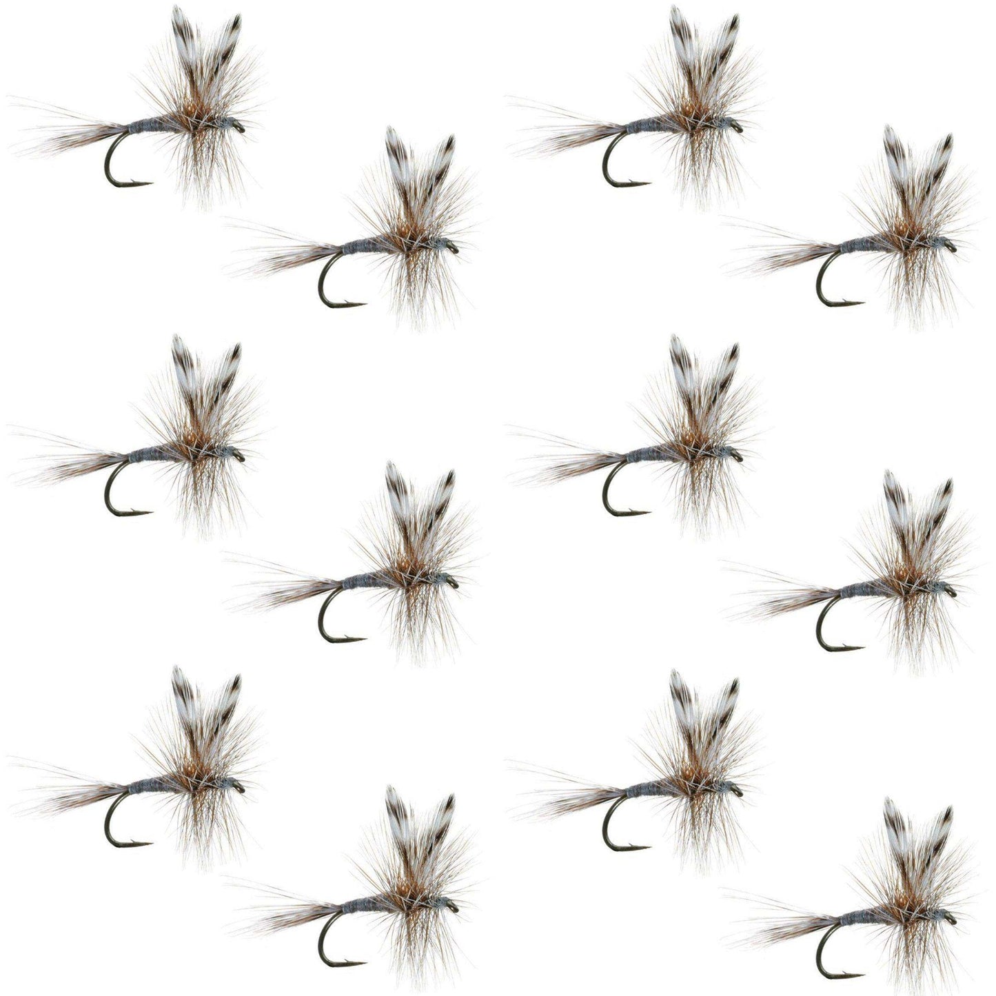 Adams Classic Dry Fly - 1 Dozen Flies Hook Size 16 - Skoutley Outdoors LLC