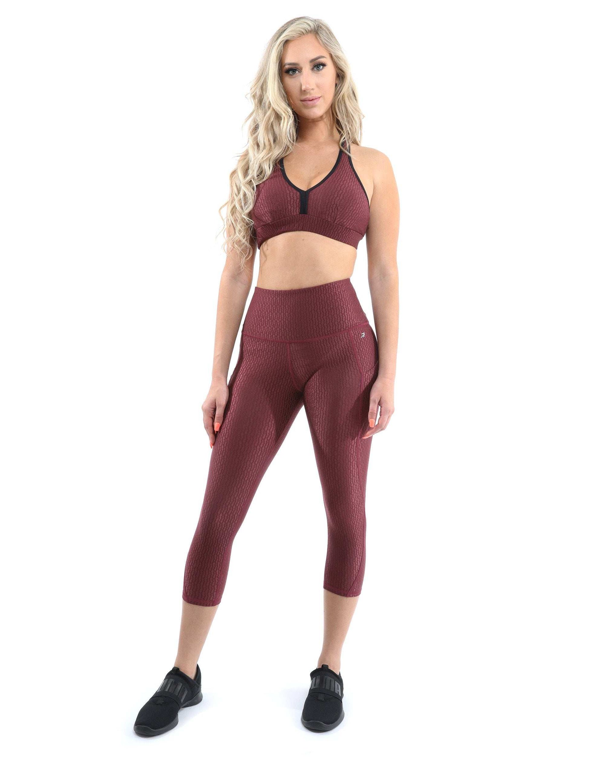 Verona Activewear Sports Bra - Maroon [MADE IN ITALY] - Skoutley Outdoors LLC