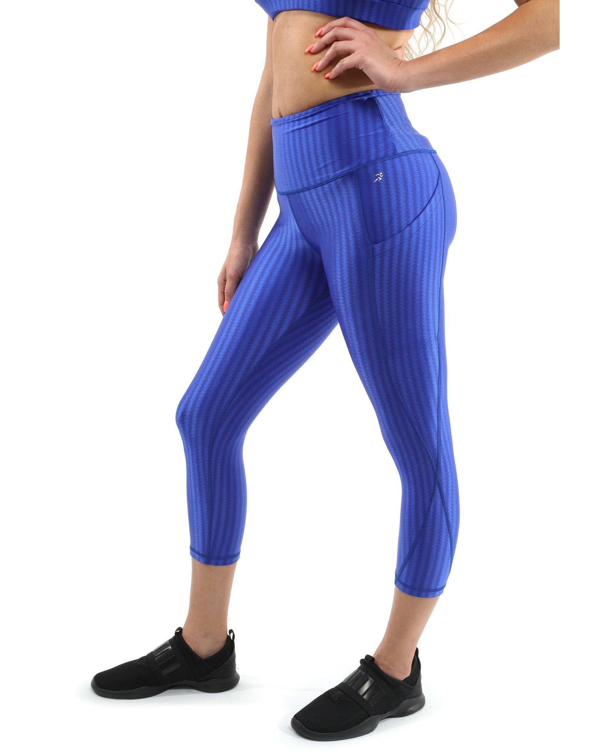 Firenze Activewear Set - Leggings & Sports Bra - Blue [MADE IN ITALY] - Skoutley Outdoors LLC