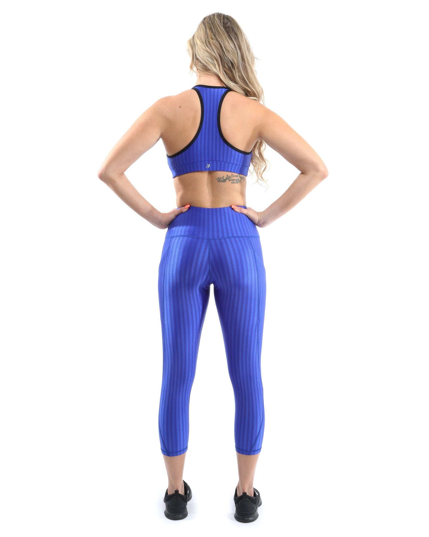 Firenze Activewear Set - Leggings & Sports Bra - Blue [MADE IN ITALY] - Skoutley Outdoors LLC