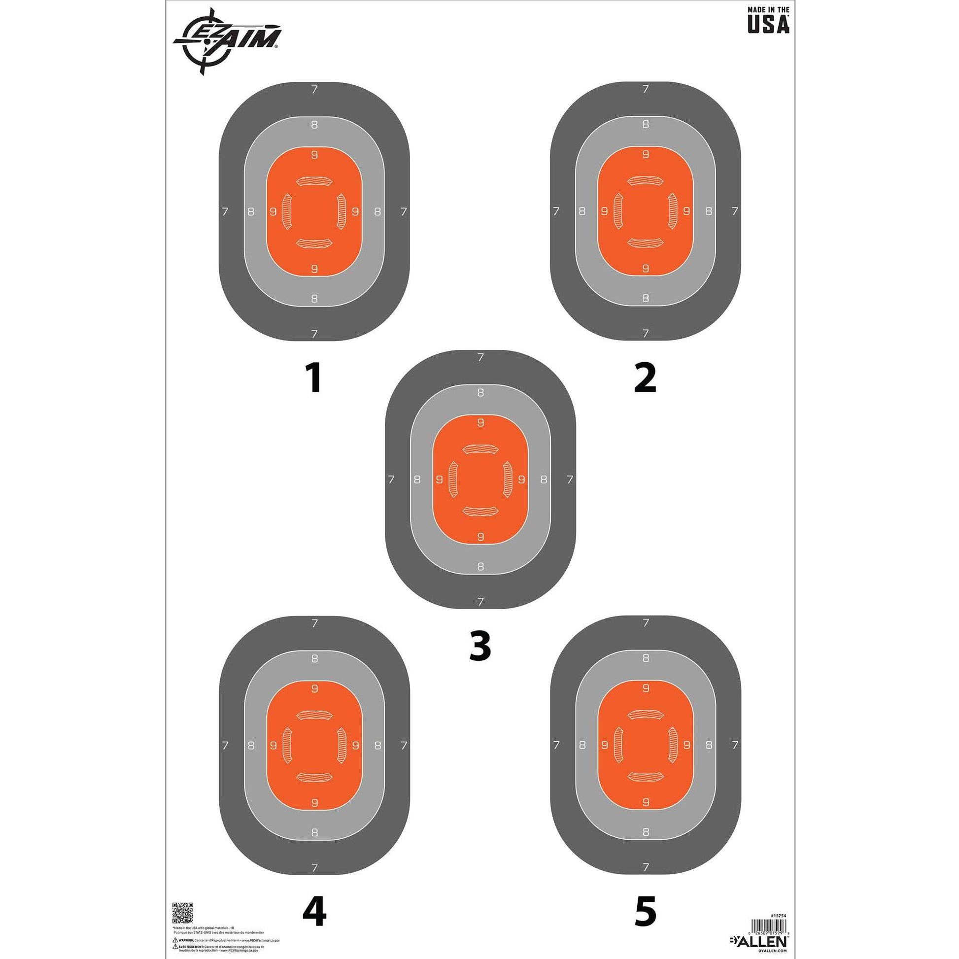 Allen Ezaim 5 Spot Trgt 23x35 50pk - Skoutley Outdoors LLC