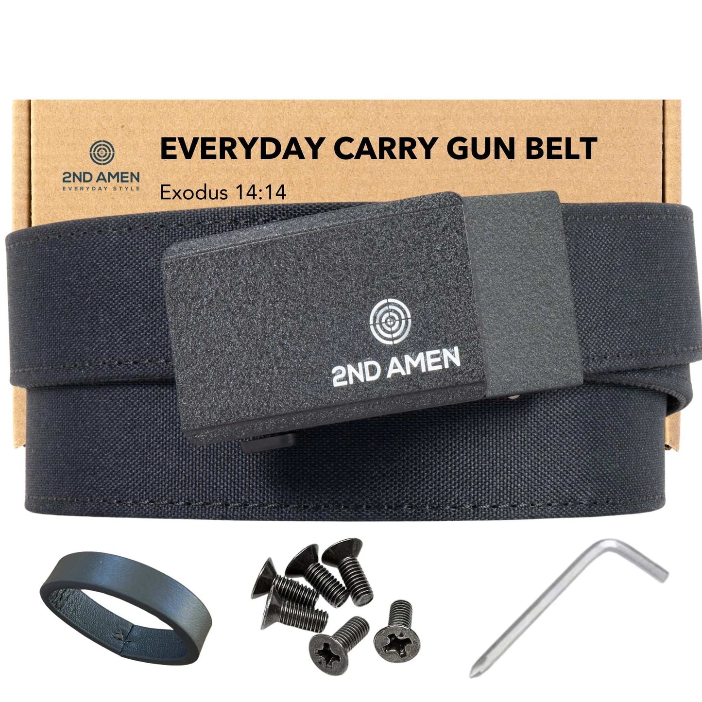 Protector 1.0 EDC Gun Belt 1.5", Large Up to 61" Waist, Black - Skoutley Outdoors LLC