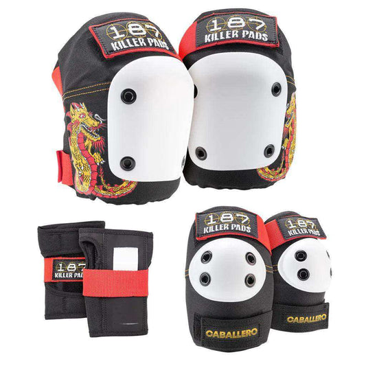 187 Killer Pads 6-Pack Junior Pad Set Combo - Steve Caballero Dragon - Skoutley Outdoors LLC