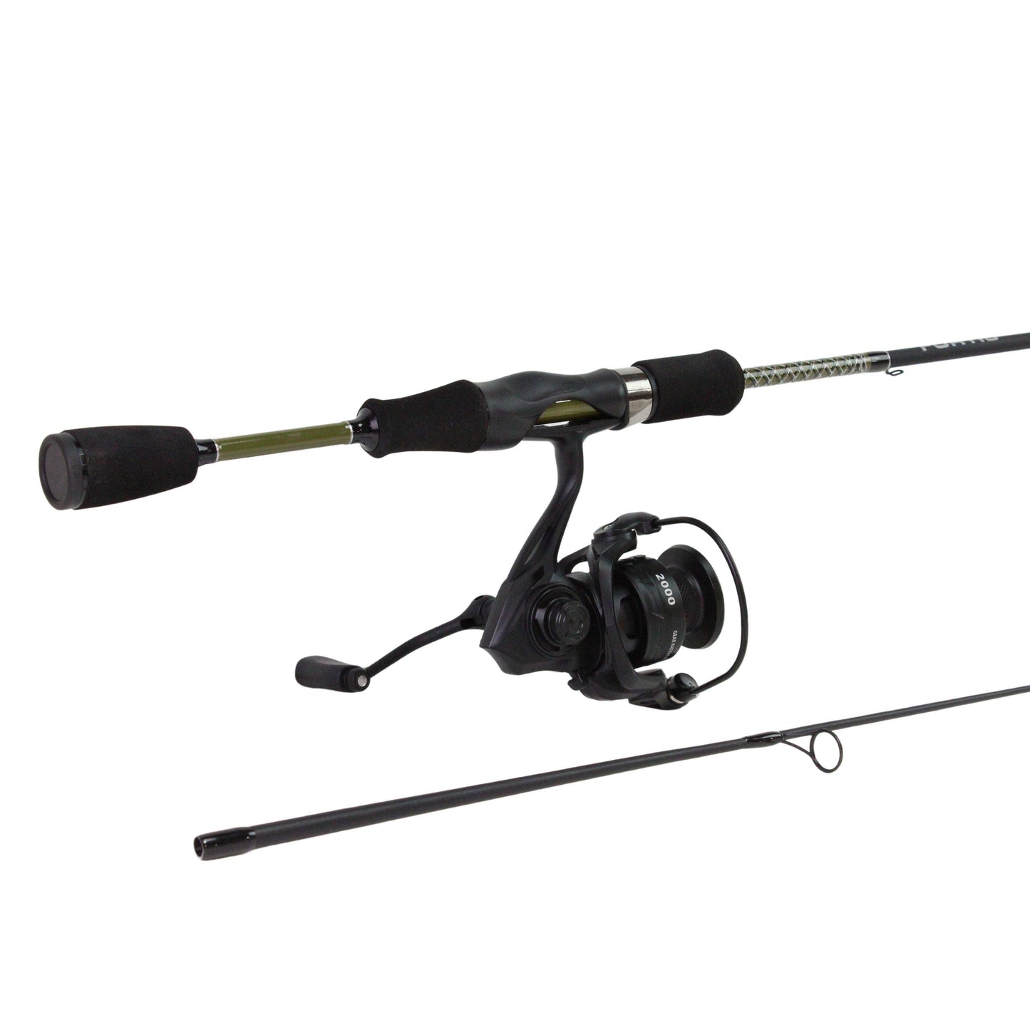 5' Ultra Light Action Spinning Rod and Reel Package, 2 Piece Fiberglass/Graphite Spinning Rod |2000 Spinning Reel | FORTIS - Skoutley Outdoors LLC