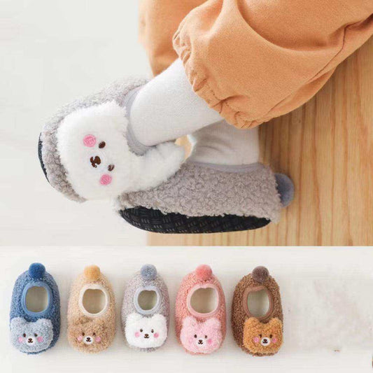 Baby 3D Cartoon Bear Patched Pattern Non-Slip Warm Shoes - Skoutley Outdoors LLC