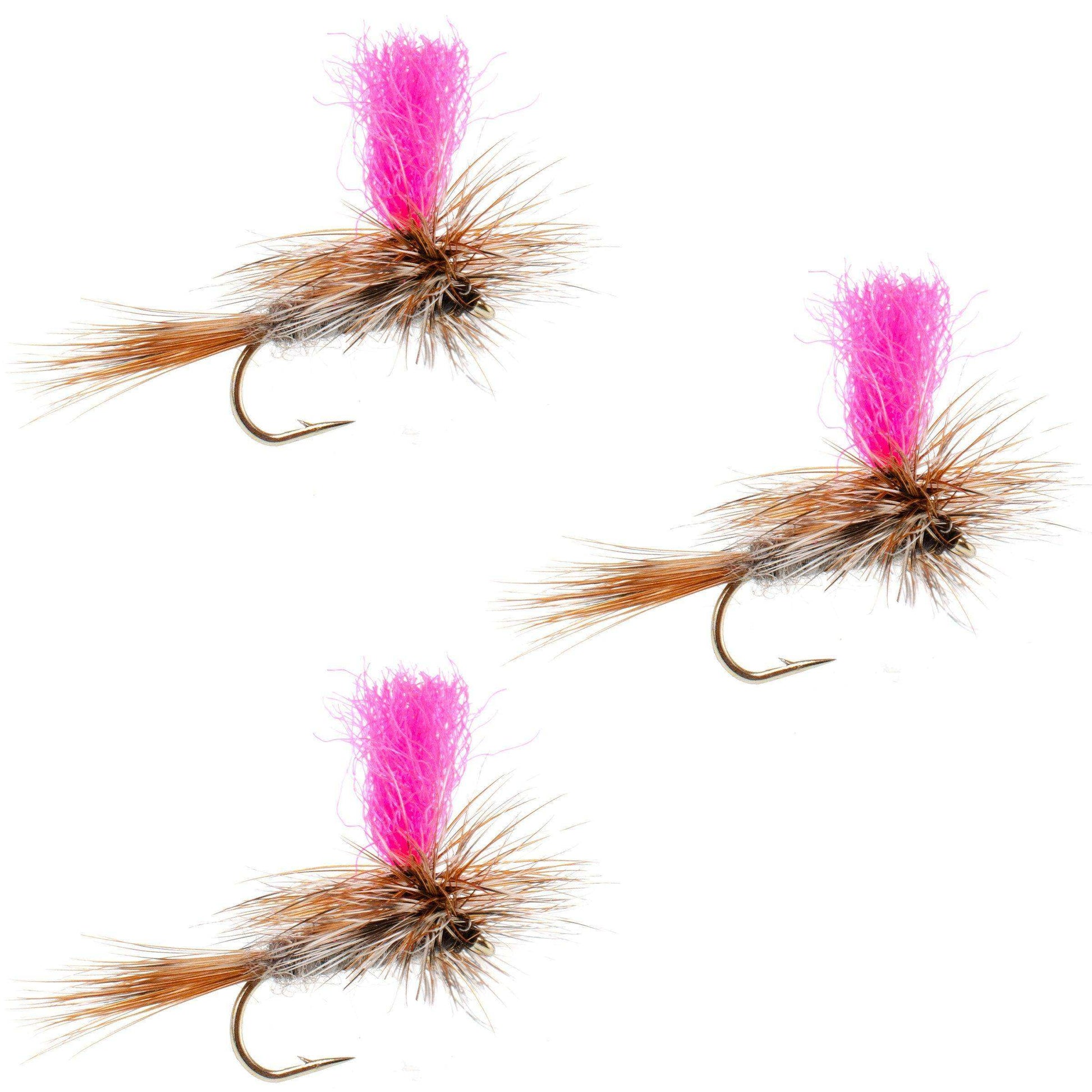 3 Pack Adams Hi-Viz Parachute Classic Dry Fly - Hook Size 10 - Skoutley Outdoors LLC