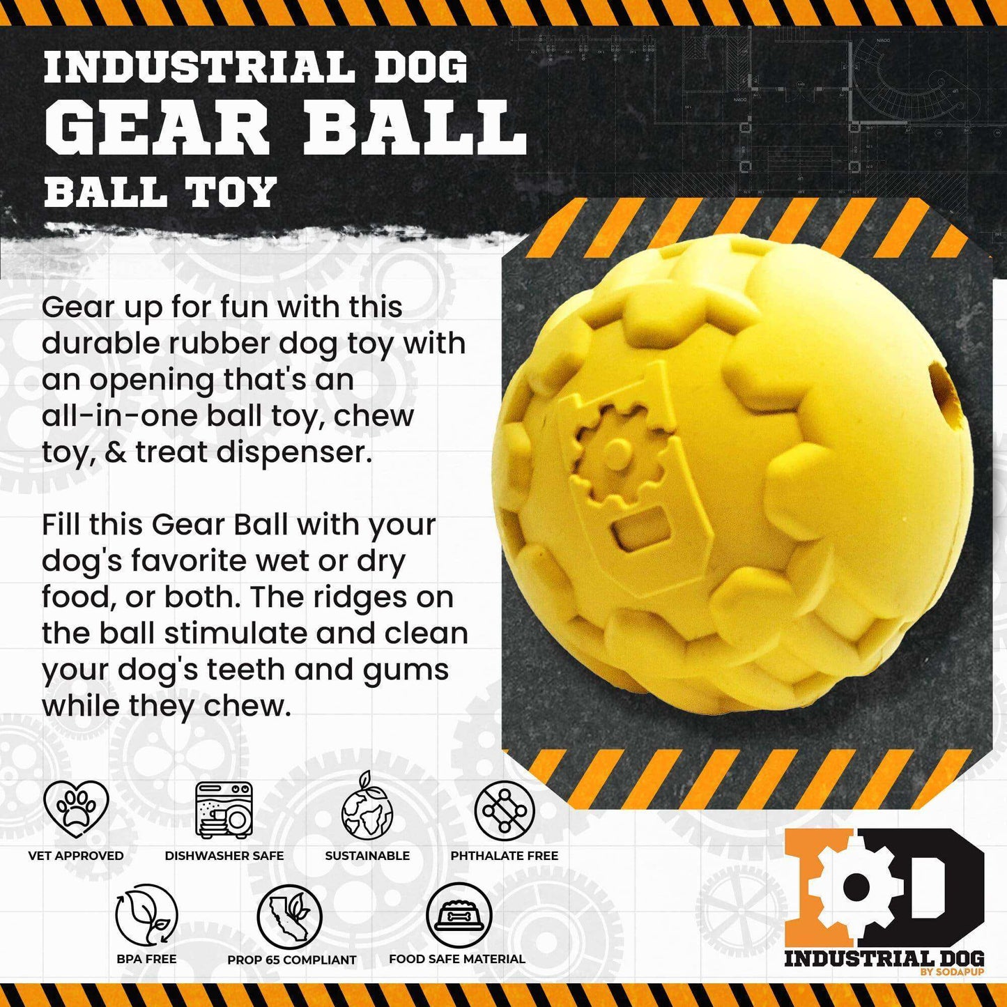 ID Ball Durable Rubber Chew Ball - Skoutley Outdoors LLC