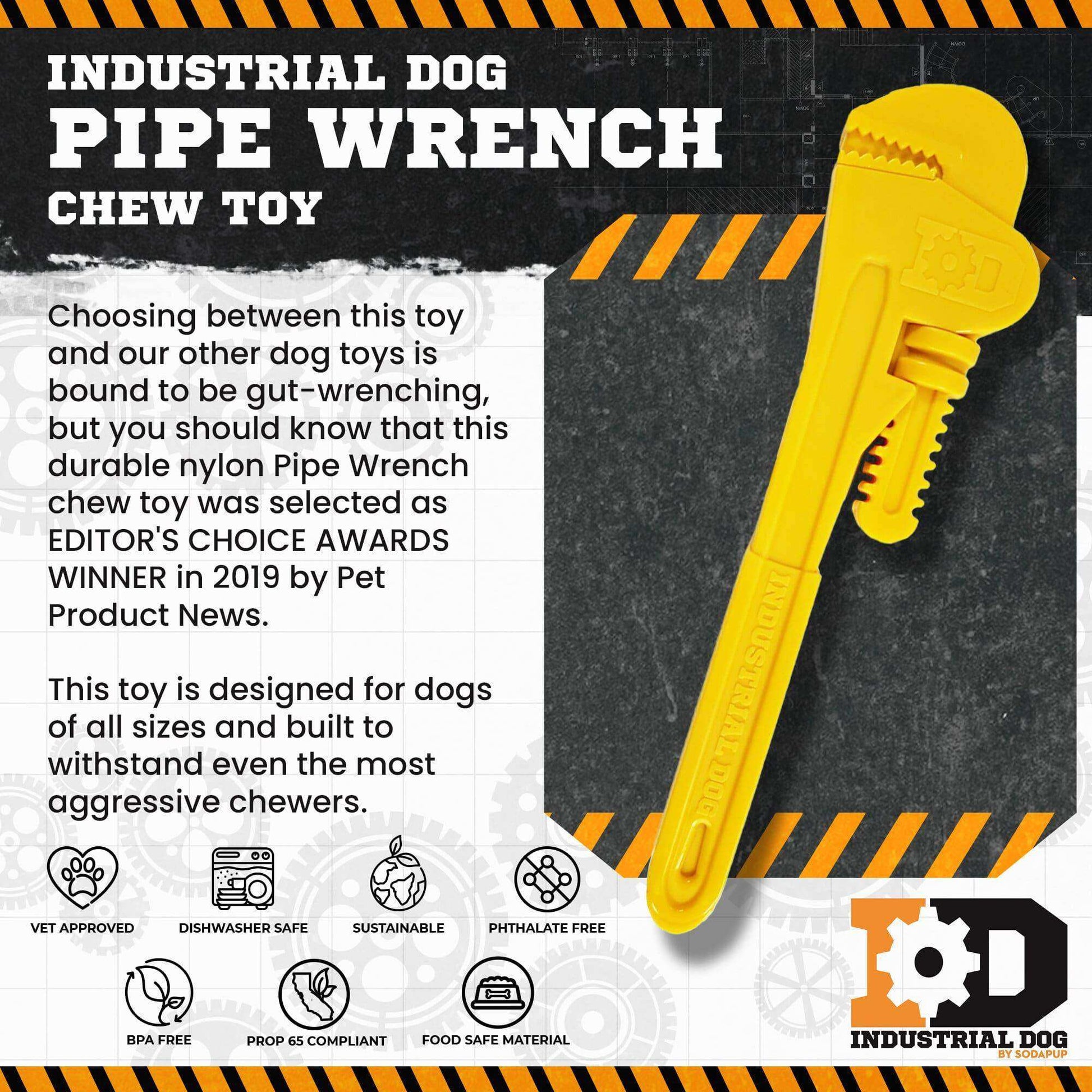 ID Pipe Wrench Ultra Durable Nylon Dog Chew Toy - Skoutley Outdoors LLC