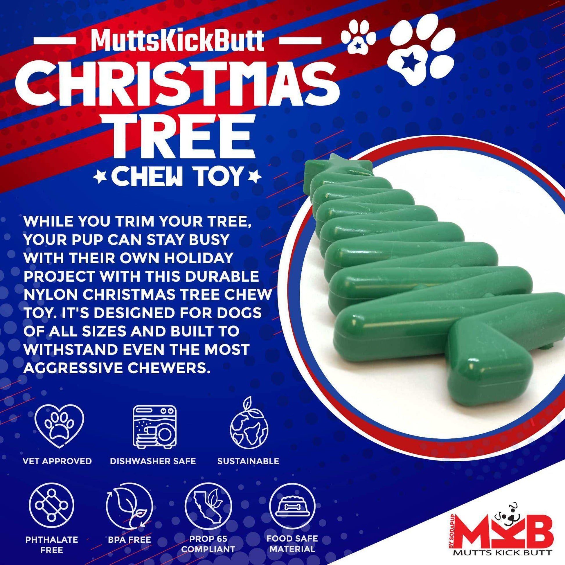 Christmas Tree Ultra Durable Nylon Dog Chew Toy - Skoutley Outdoors LLC