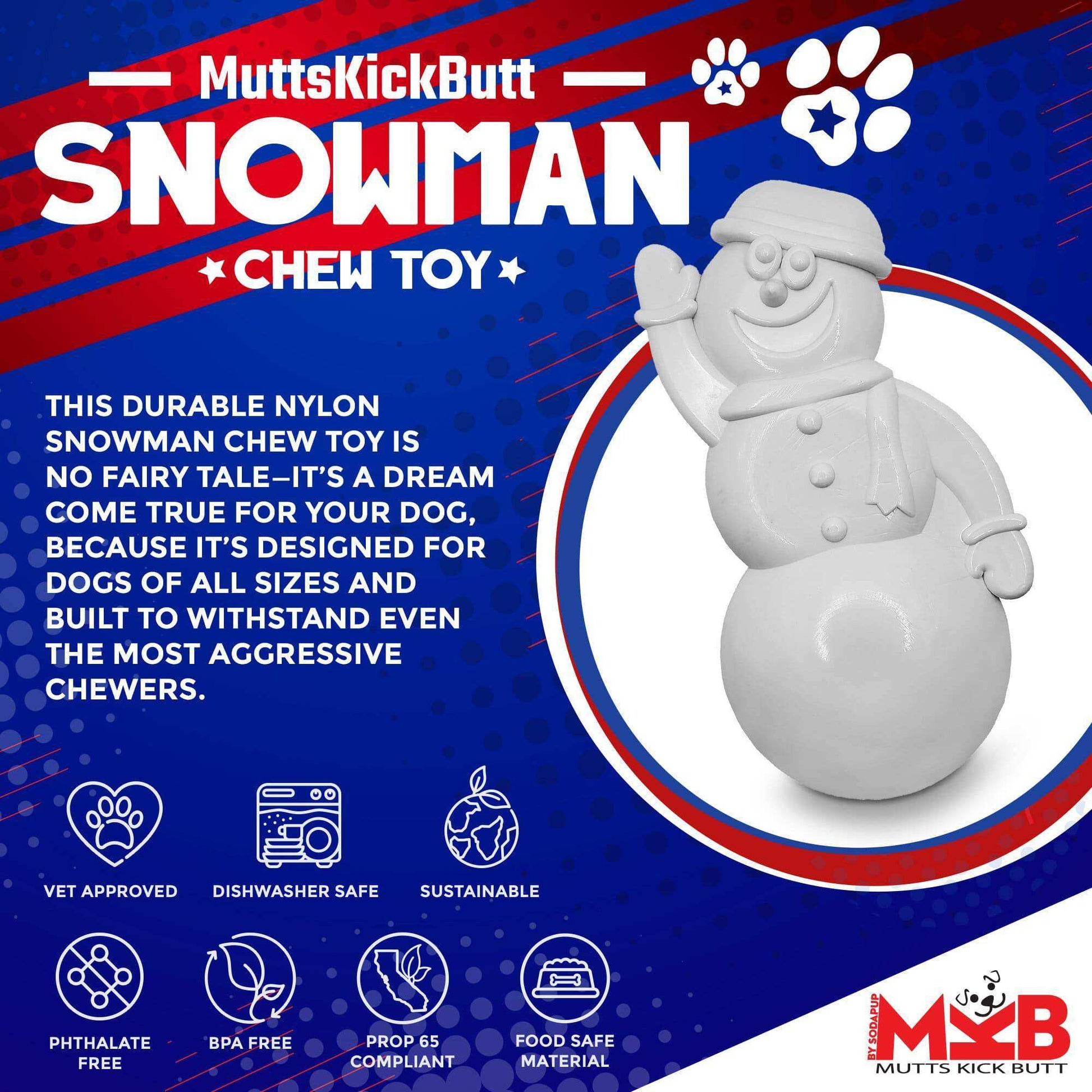 Snowman Ultra Durable Nylon Dog Chew Toy - Skoutley Outdoors LLC