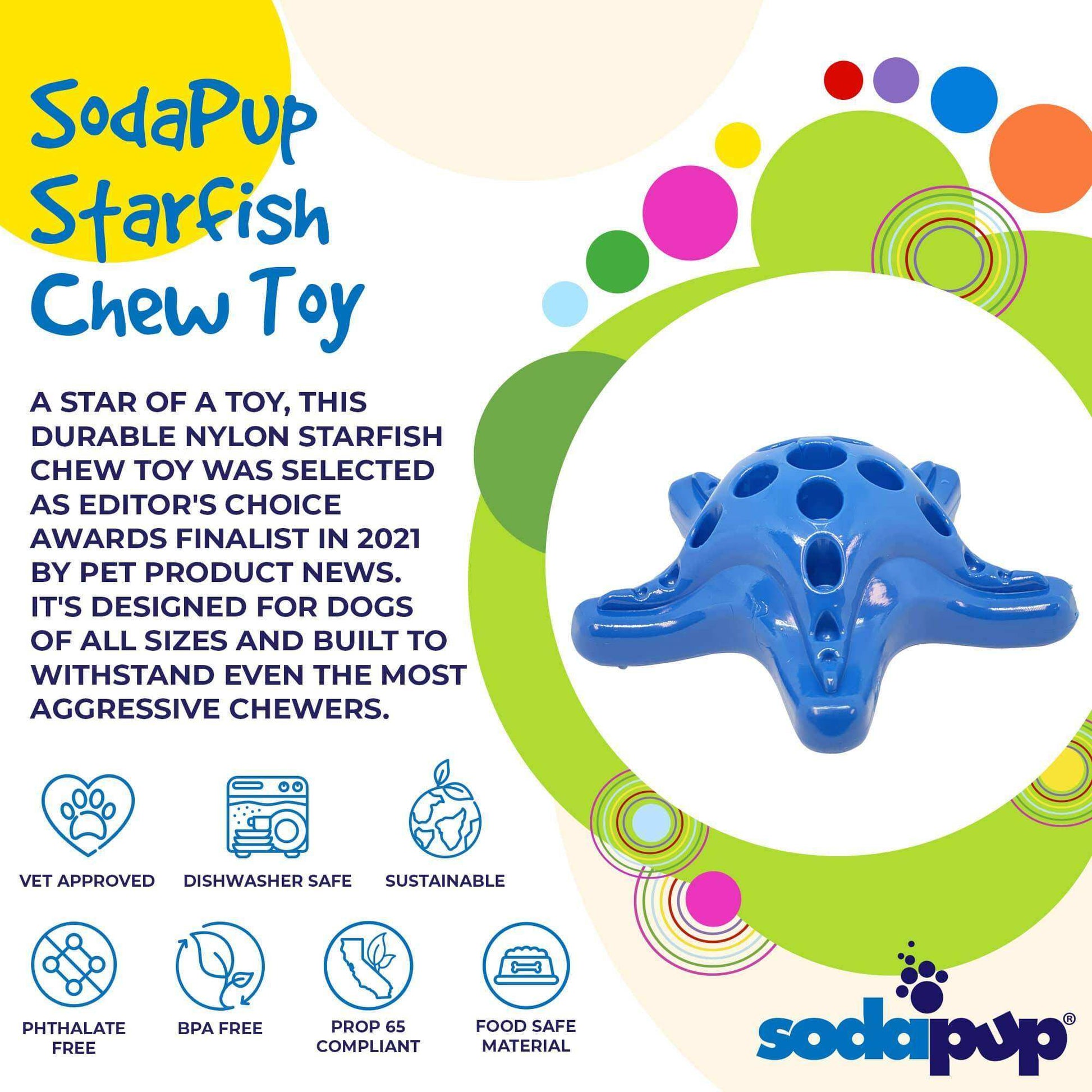 Starfish Ultra Durable Nylon Dog Chew Toy for Aggressive Chewers - Skoutley Outdoors LLC