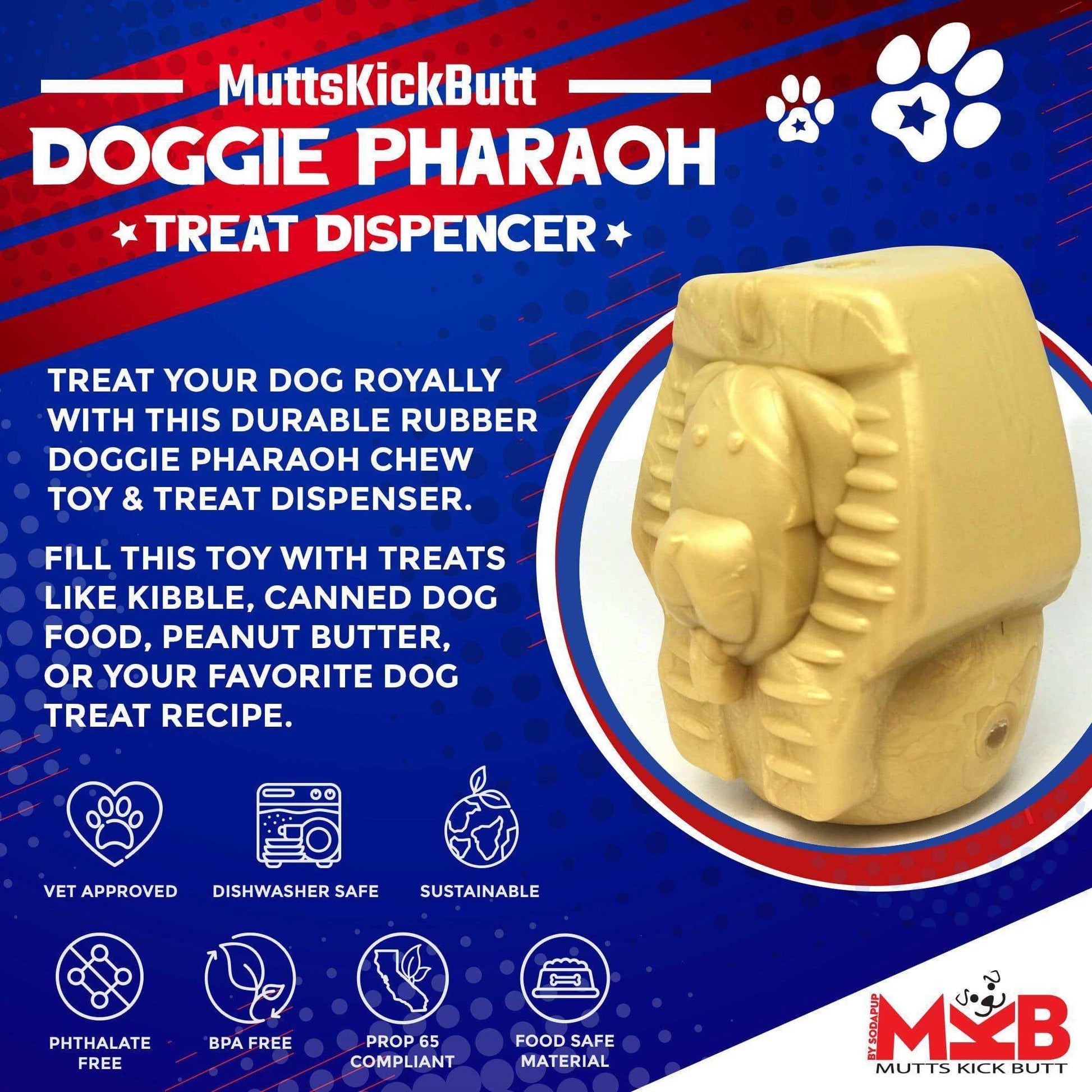 Doggie Pharaoh Durable Chew Toy & Treat Dispenser - Skoutley Outdoors LLC