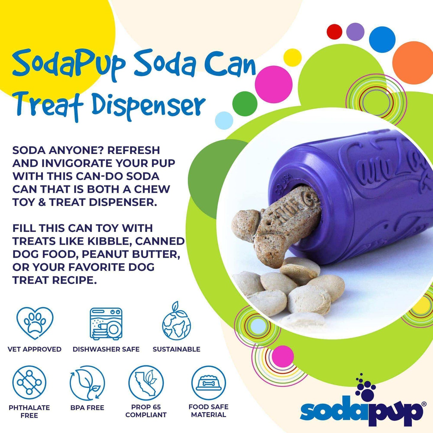 Can Toy eDispenser Durable Rubber Chew Toy & Treat Dispenser - Average Chewer - Skoutley Outdoors LLC