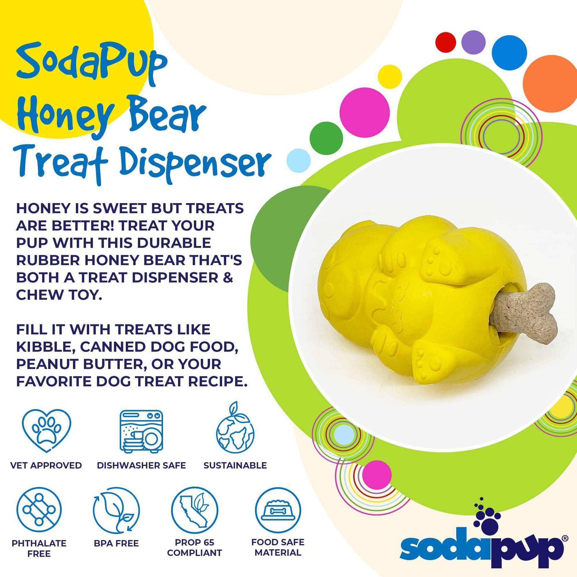 Honey Bear eDispenser Durable Rubber Treat Dispenser - Skoutley Outdoors LLC