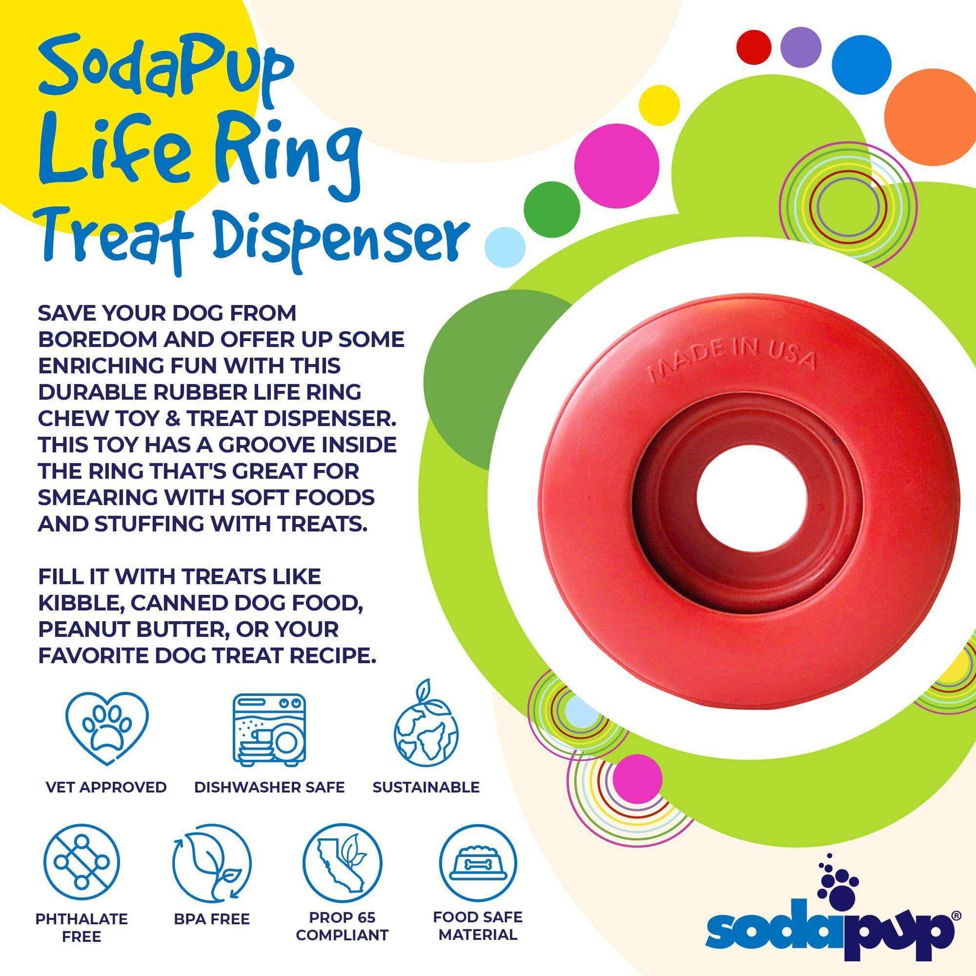 Life Ring eDispener Durable Rubber Chew Toy & Treat Dispenser - Skoutley Outdoors LLC