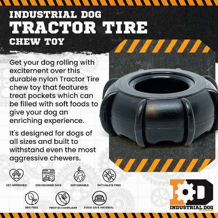 ID Tractor Tire eChew Ultra Durable Nylon Chew & Enrichment Toy - Skoutley Outdoors LLC