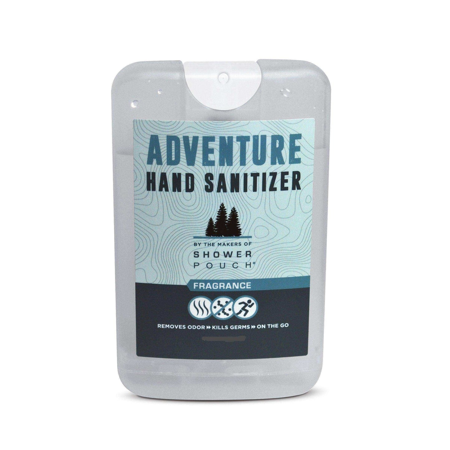 Adventure Sampler Kit: 4 Shower Pouches, 1 Hand Sanitizer (80%), and 1 Deodorant - Skoutley Outdoors LLC