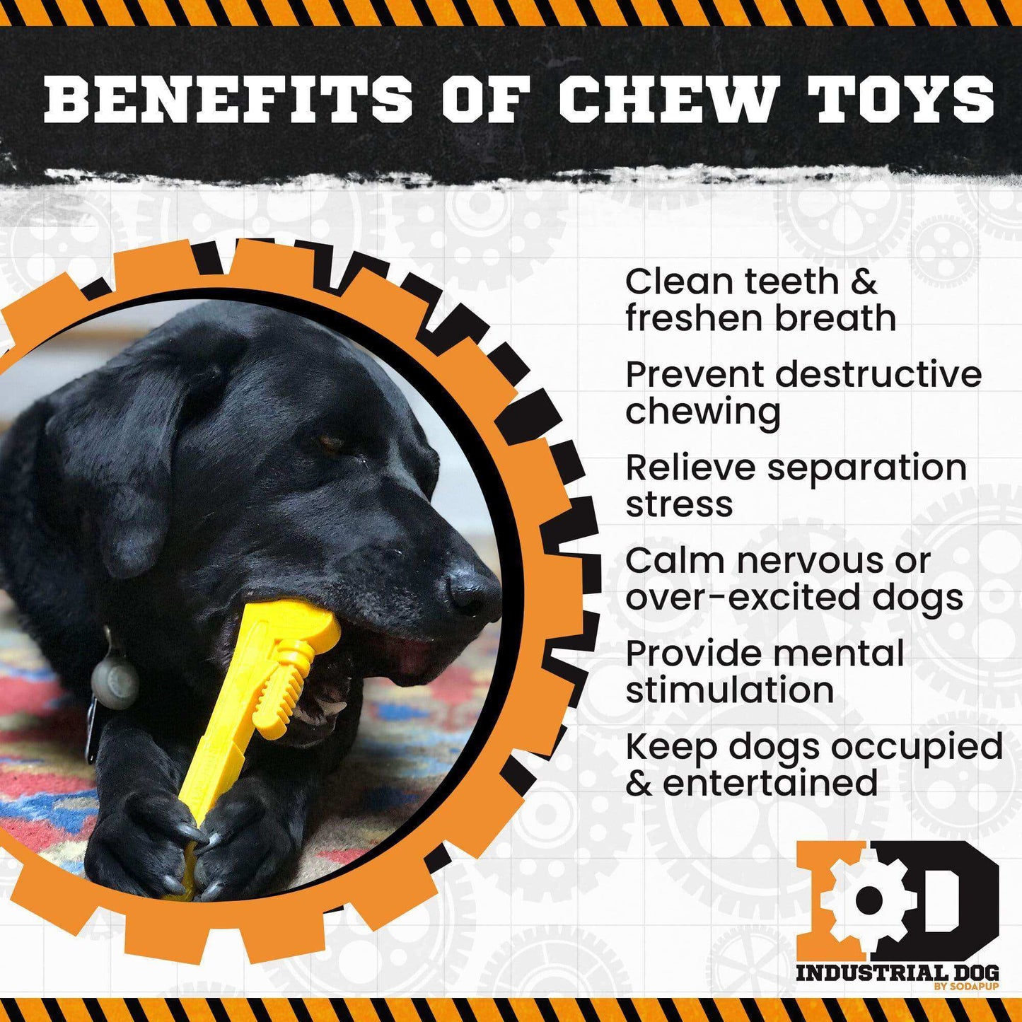 ID Pipe Wrench Ultra Durable Nylon Dog Chew Toy - Skoutley Outdoors LLC