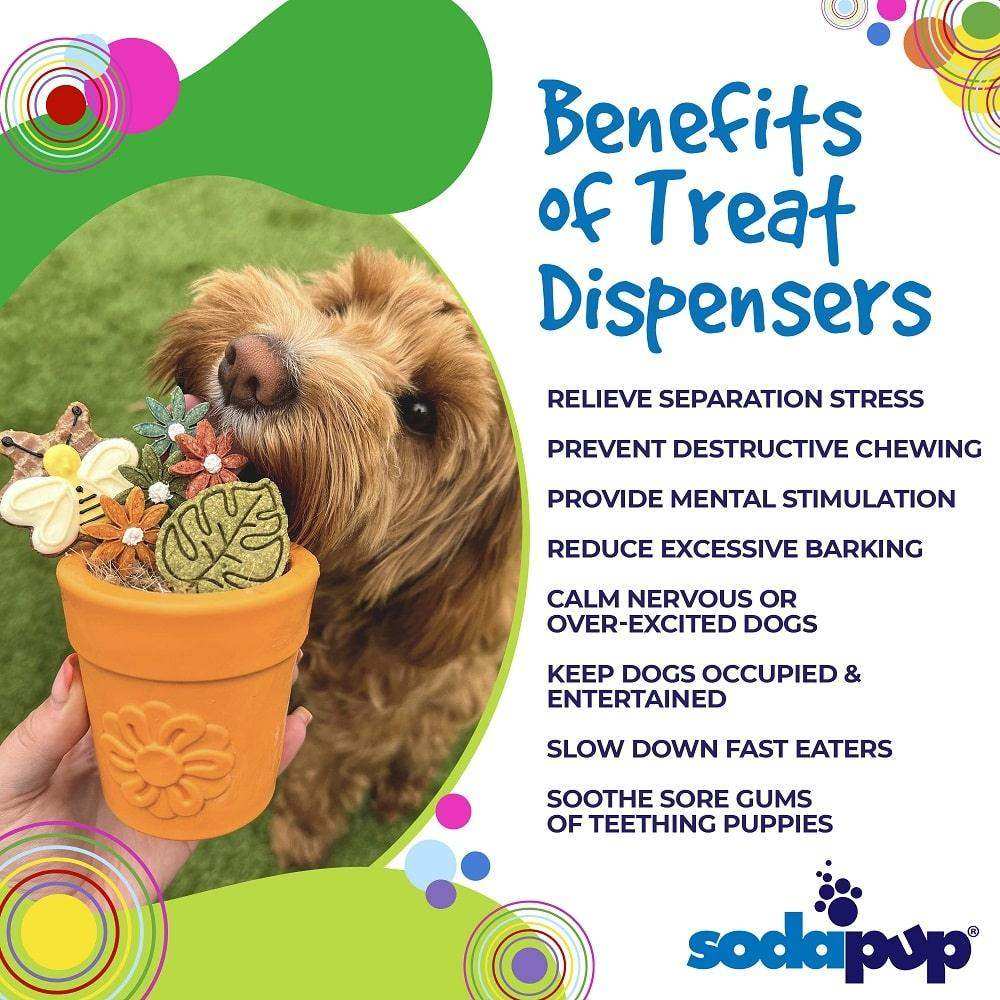 Large Flower Pot Durable PUP-X Rubber eCup Treat Dispenser & Enrichment Toy - Skoutley Outdoors LLC