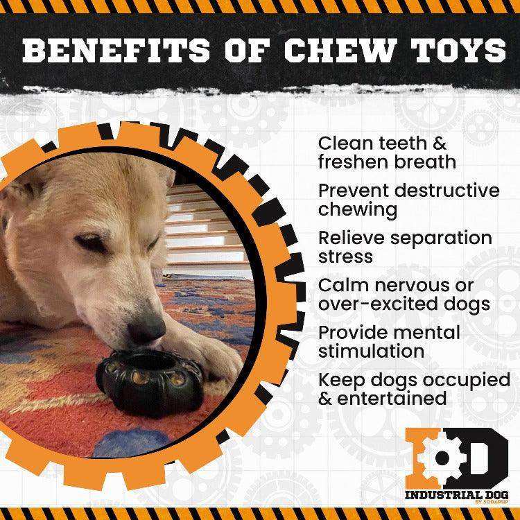 ID Tractor Tire eChew Ultra Durable Nylon Chew & Enrichment Toy - Skoutley Outdoors LLC