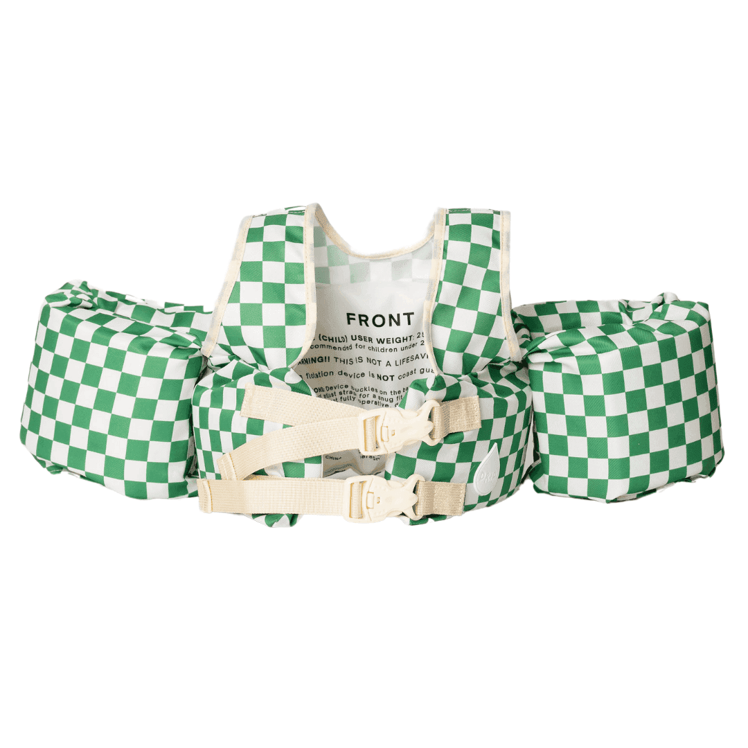 Green Checkered Kids Float - Skoutley Outdoors LLC