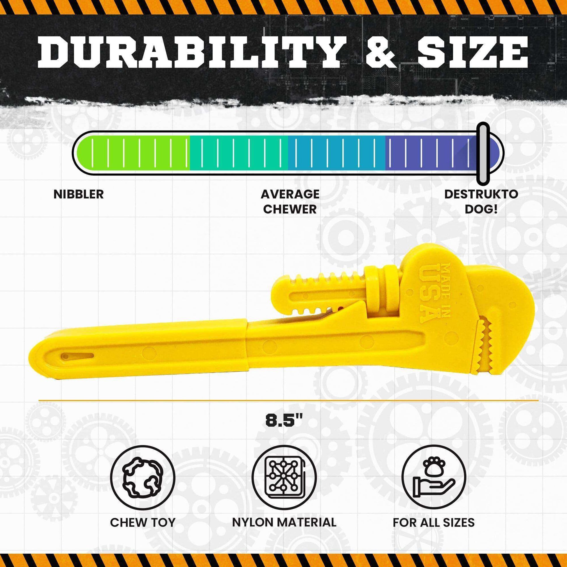 ID Pipe Wrench Ultra Durable Nylon Dog Chew Toy - Skoutley Outdoors LLC