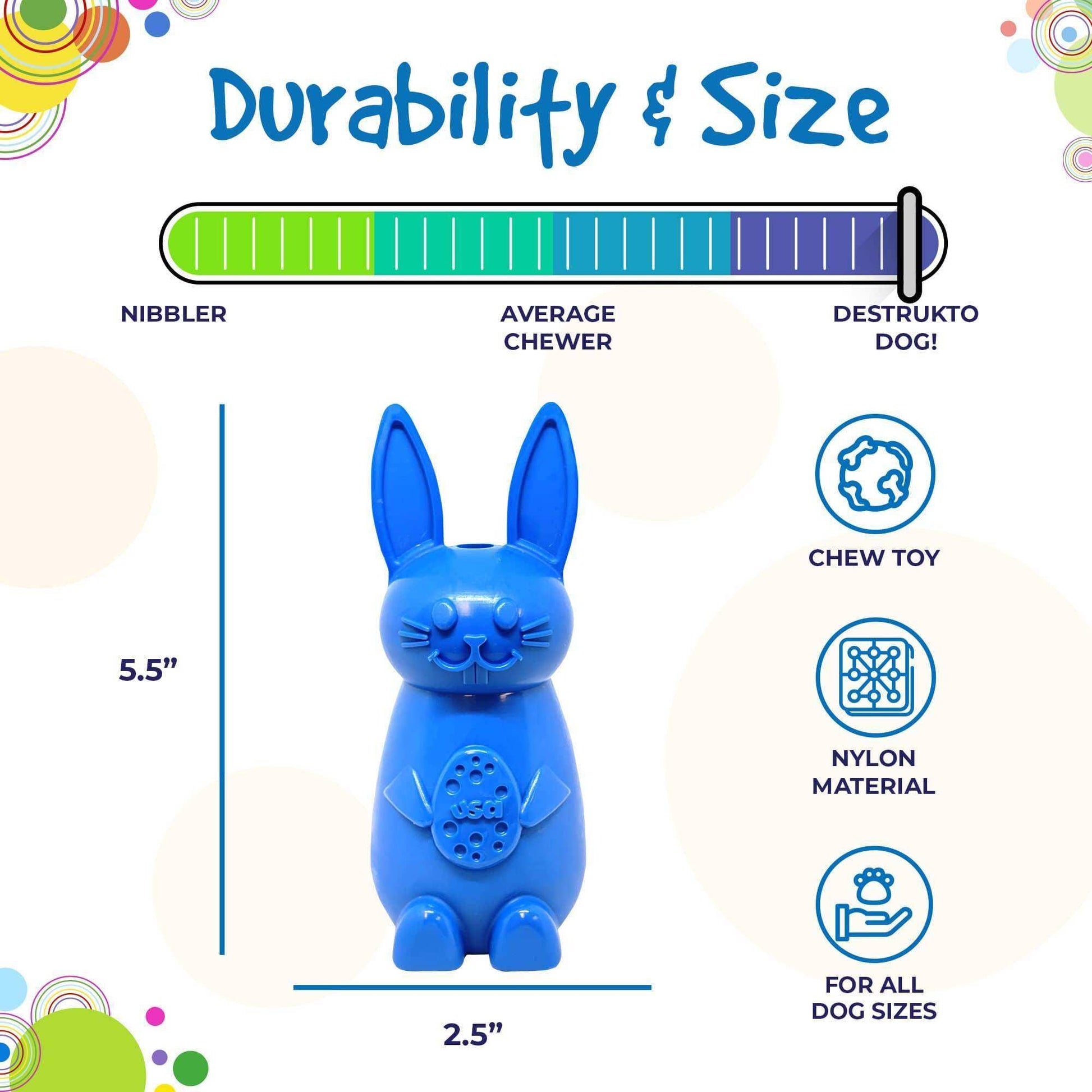 Bunny eChew Durable Nylon Chew and Enrichment Toy - Skoutley Outdoors LLC