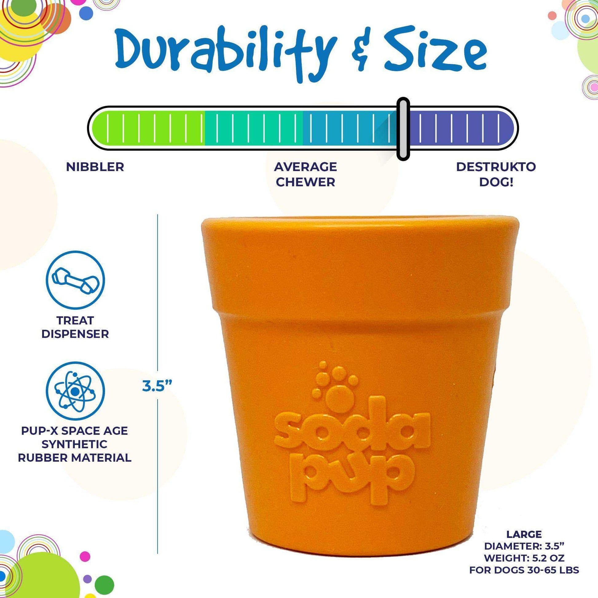 Large Flower Pot Durable PUP-X Rubber eCup Treat Dispenser & Enrichment Toy - Skoutley Outdoors LLC