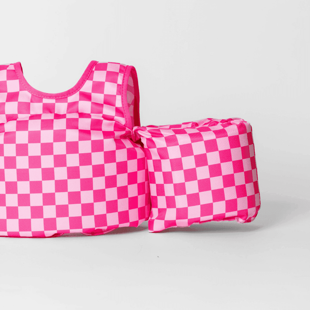 Pink Checkered Kids Float - Skoutley Outdoors LLC