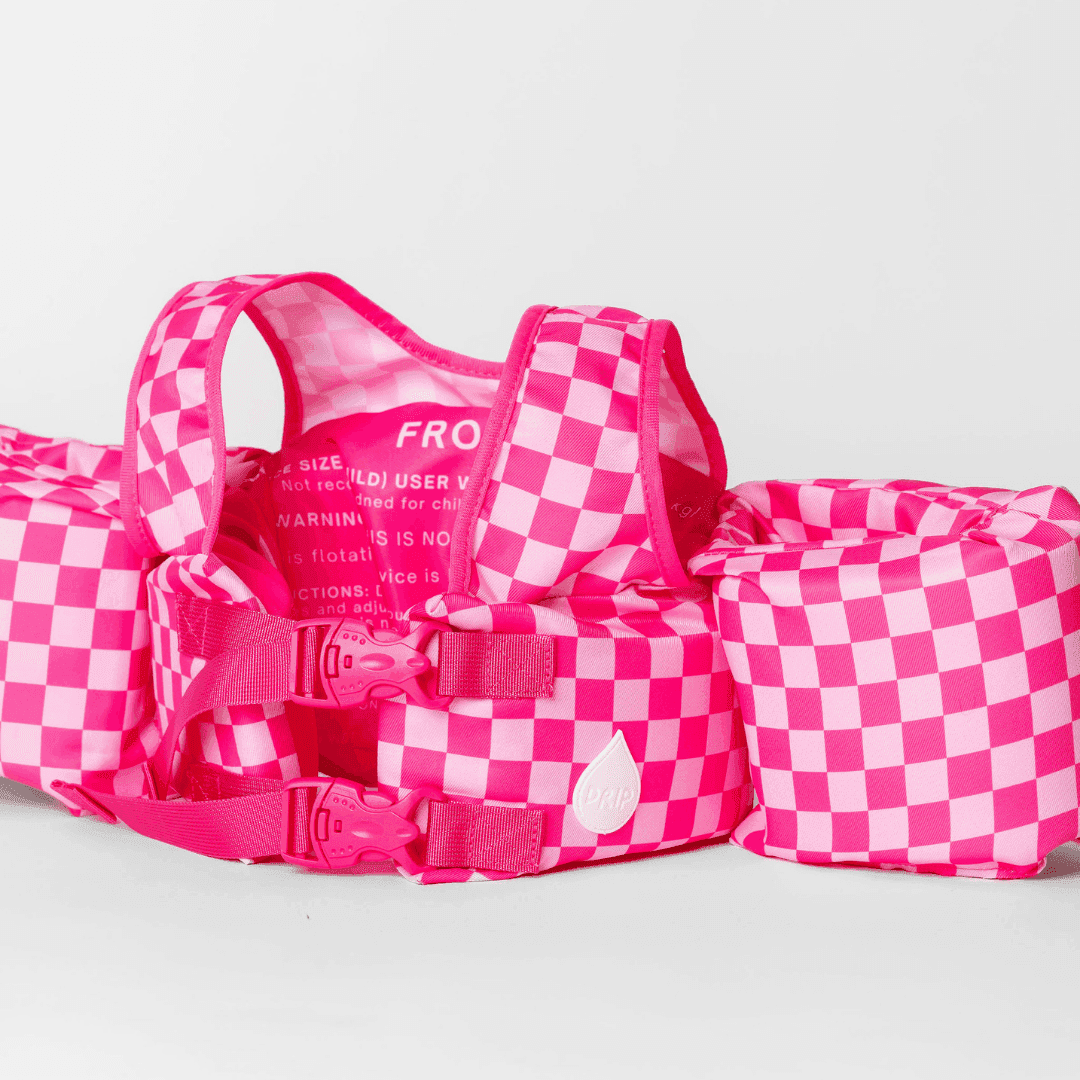 Pink Checkered Kids Float - Skoutley Outdoors LLC