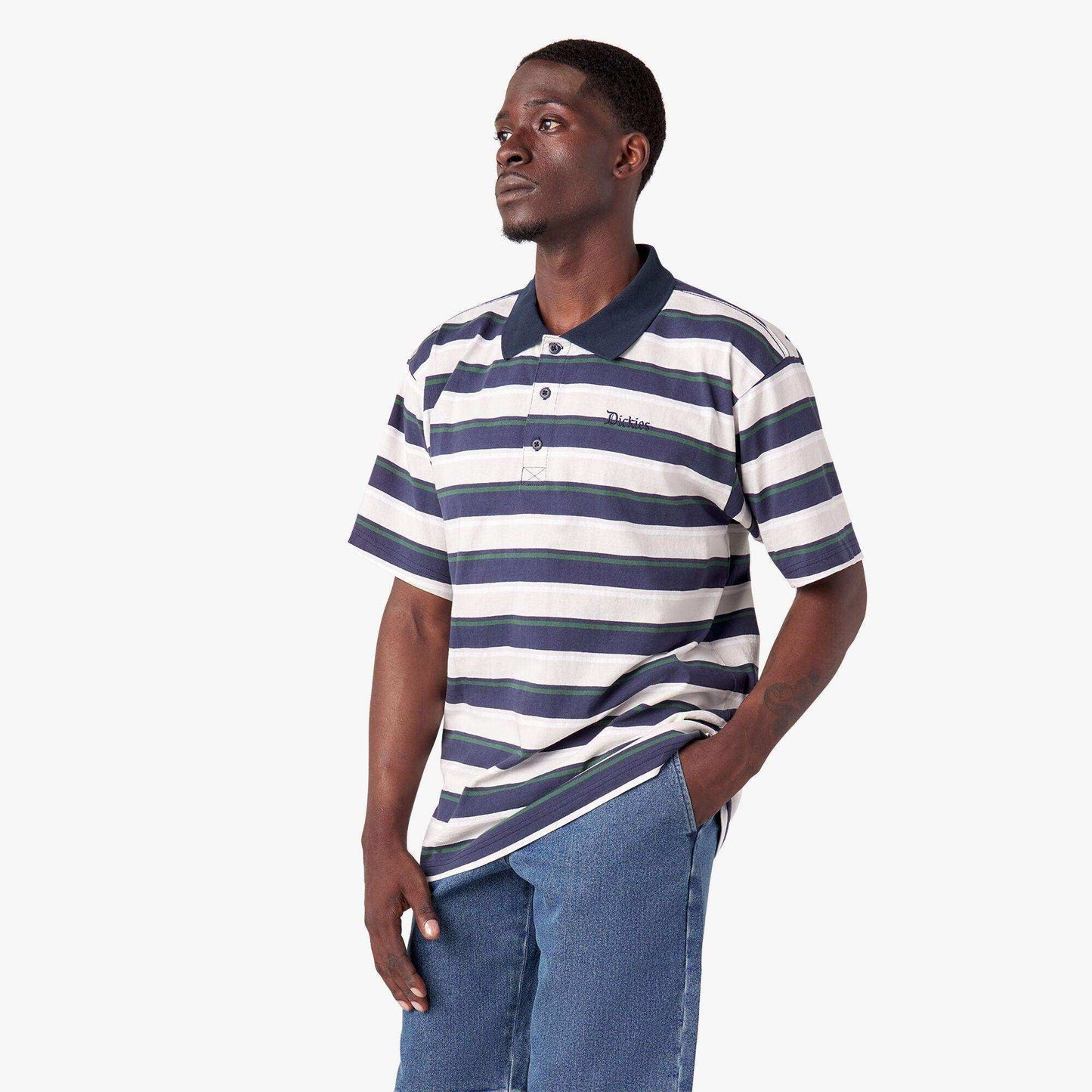 Dickies Skateboarding Guy Mariano Short Sleeve Polo Shirt - Guy Mariano Stripe - Skoutley Outdoors LLC