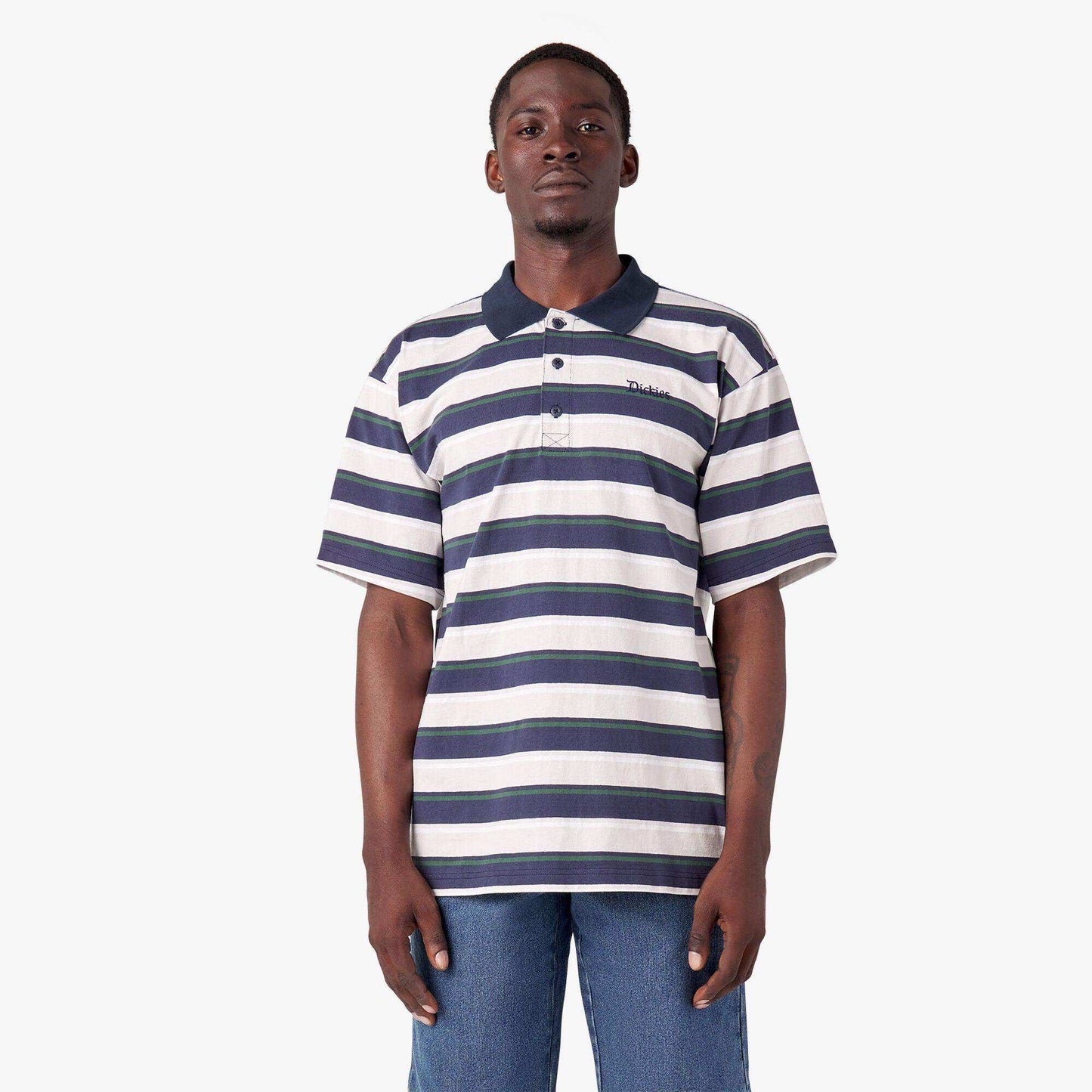 Dickies Skateboarding Guy Mariano Short Sleeve Polo Shirt - Guy Mariano Stripe - Skoutley Outdoors LLC