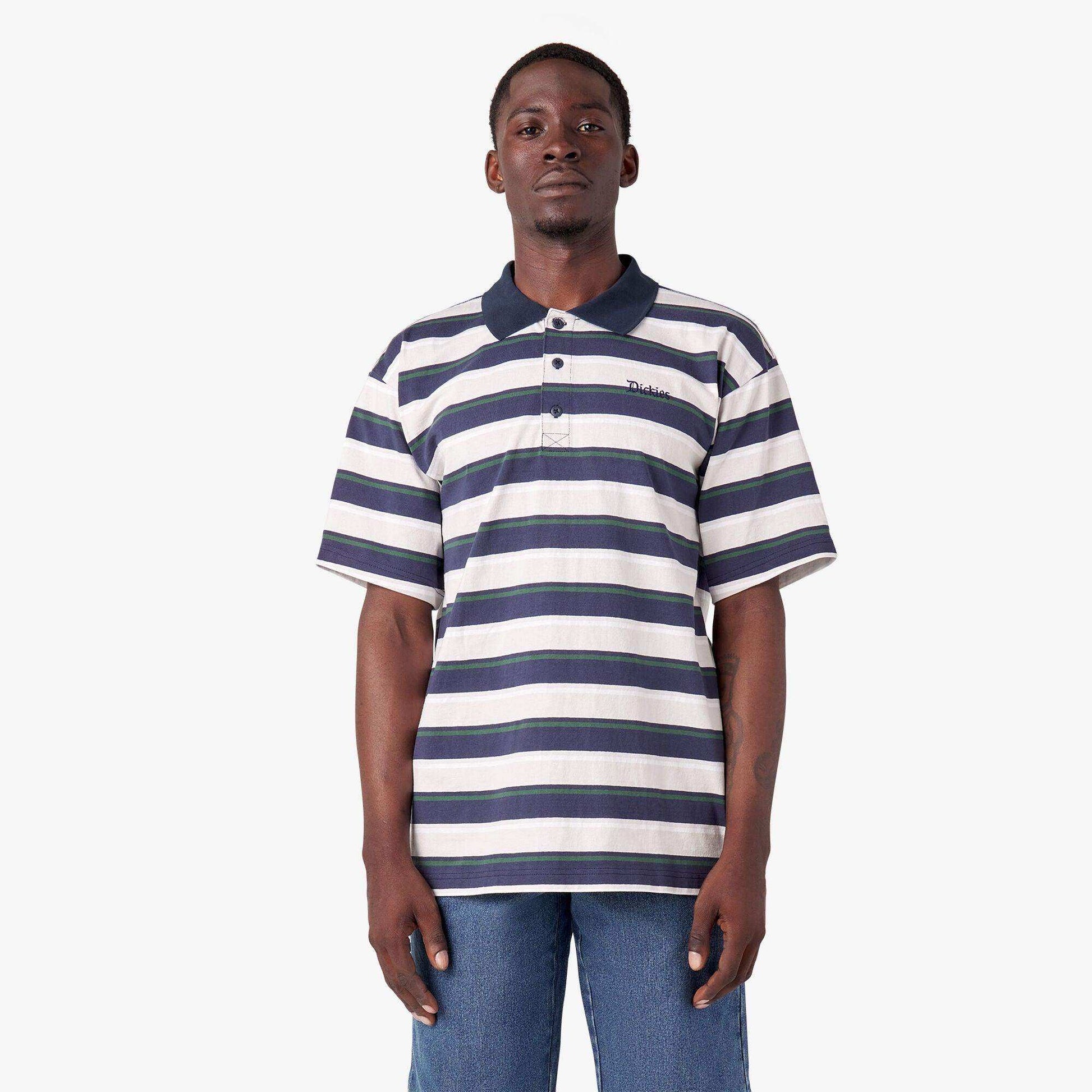 Dickies Skateboarding Guy Mariano Short Sleeve Polo Shirt - Guy Mariano Stripe - Skoutley Outdoors LLC