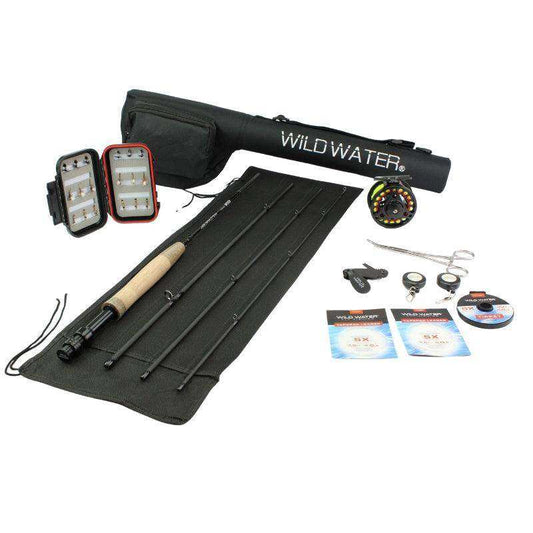 Deluxe Fly Fishing Kit, 3/4wt Rod | 7ft | 4-piece | Wild Water Fly Fishing - Skoutley Outdoors LLC