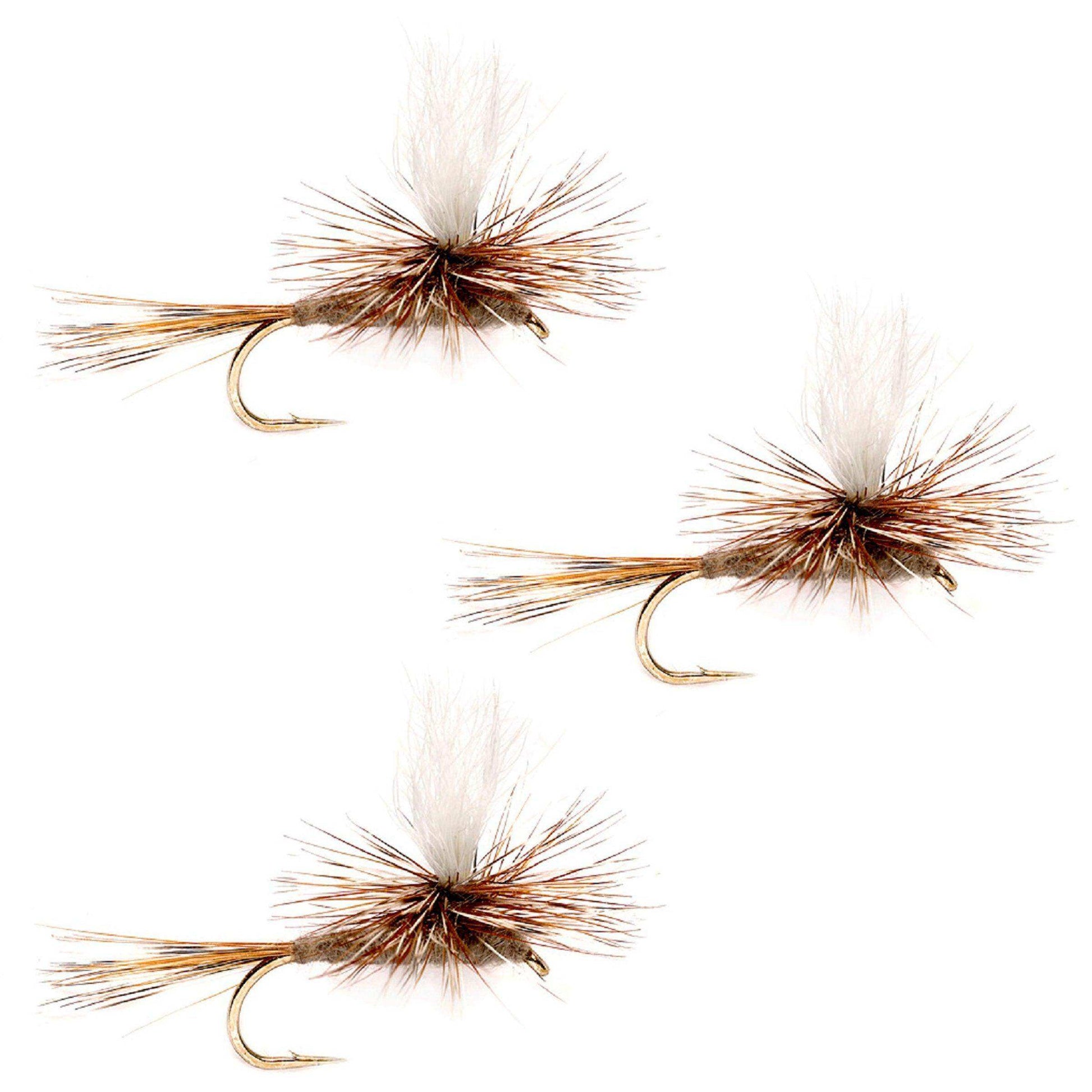 3 Pack Adams Parachute Classic Dry Fly - Hook Size 14 - Skoutley Outdoors LLC