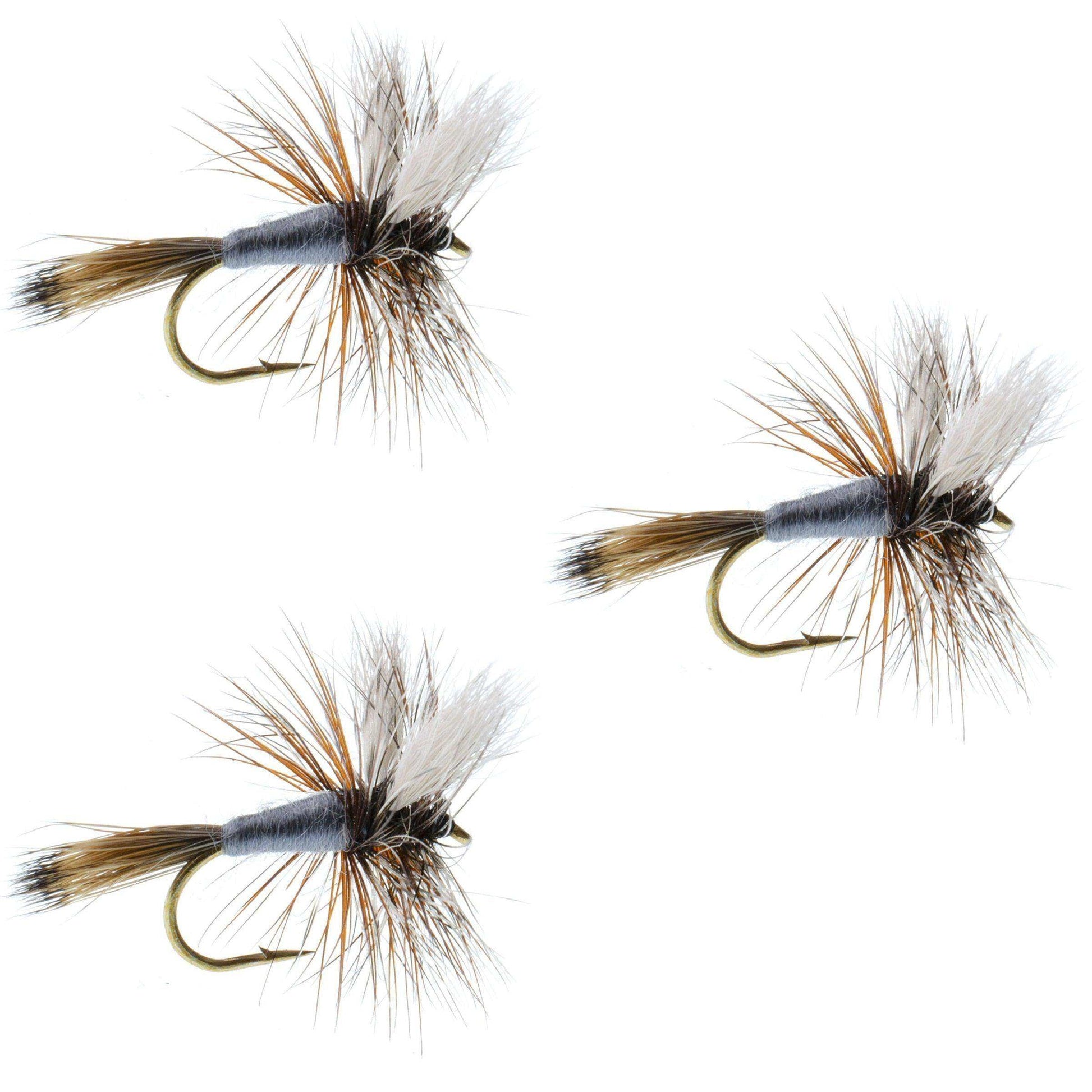 3 Pack Adams Wulff Classic Dry Fly - Hook Size 14 - Skoutley Outdoors LLC