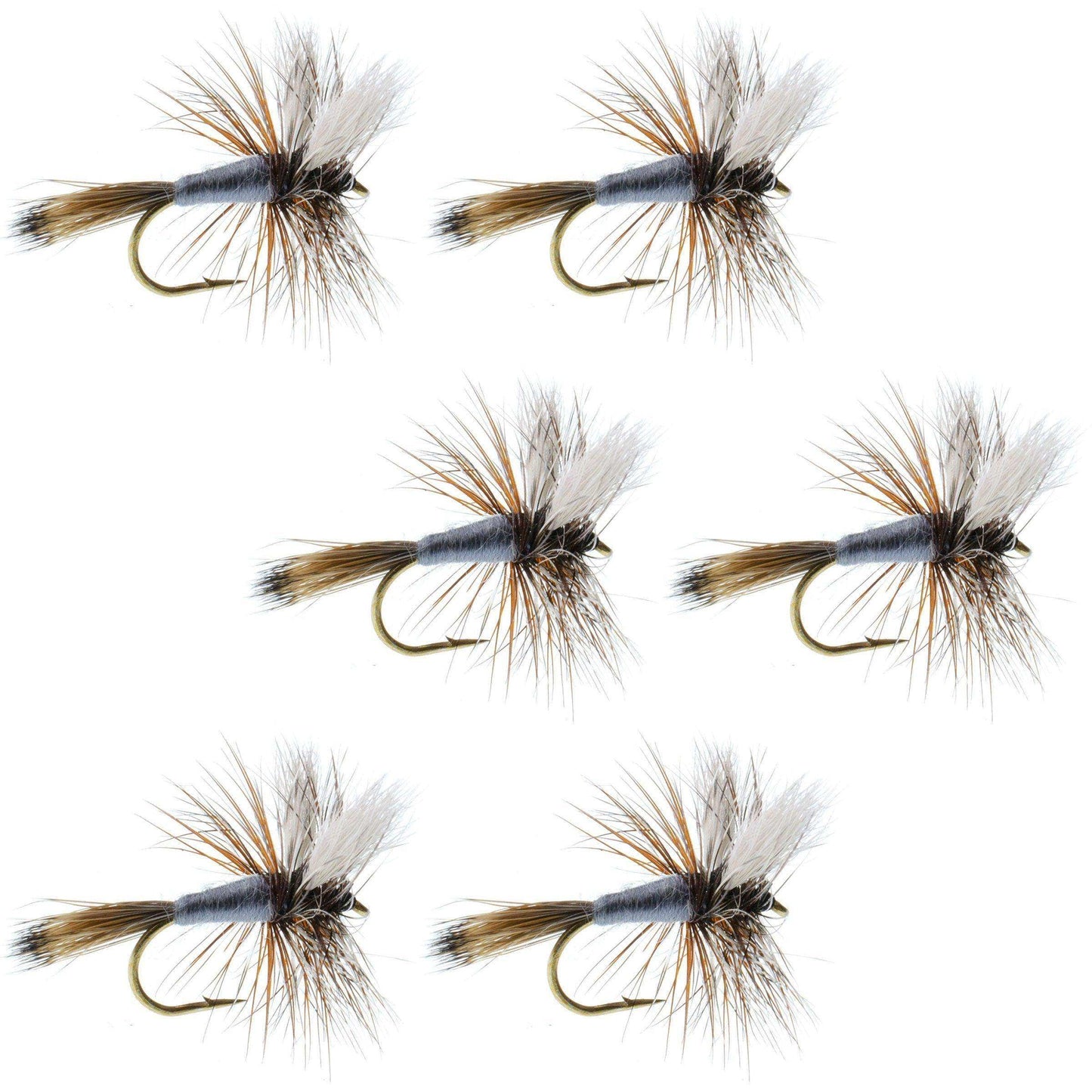 Adams Wulff Classic Dry Fly - 6 Flies - Hook Size 8 - Skoutley Outdoors LLC