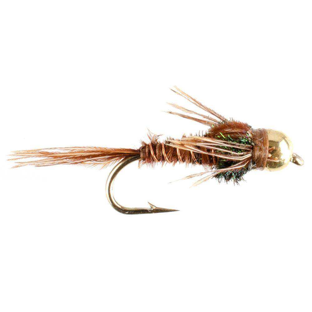 Basics Collection - Bead Head Pheasant Tail Nymph Assortment - 10 Wet Flies - Hook Sizes 14, 16, 18 - Skoutley Outdoors LLC