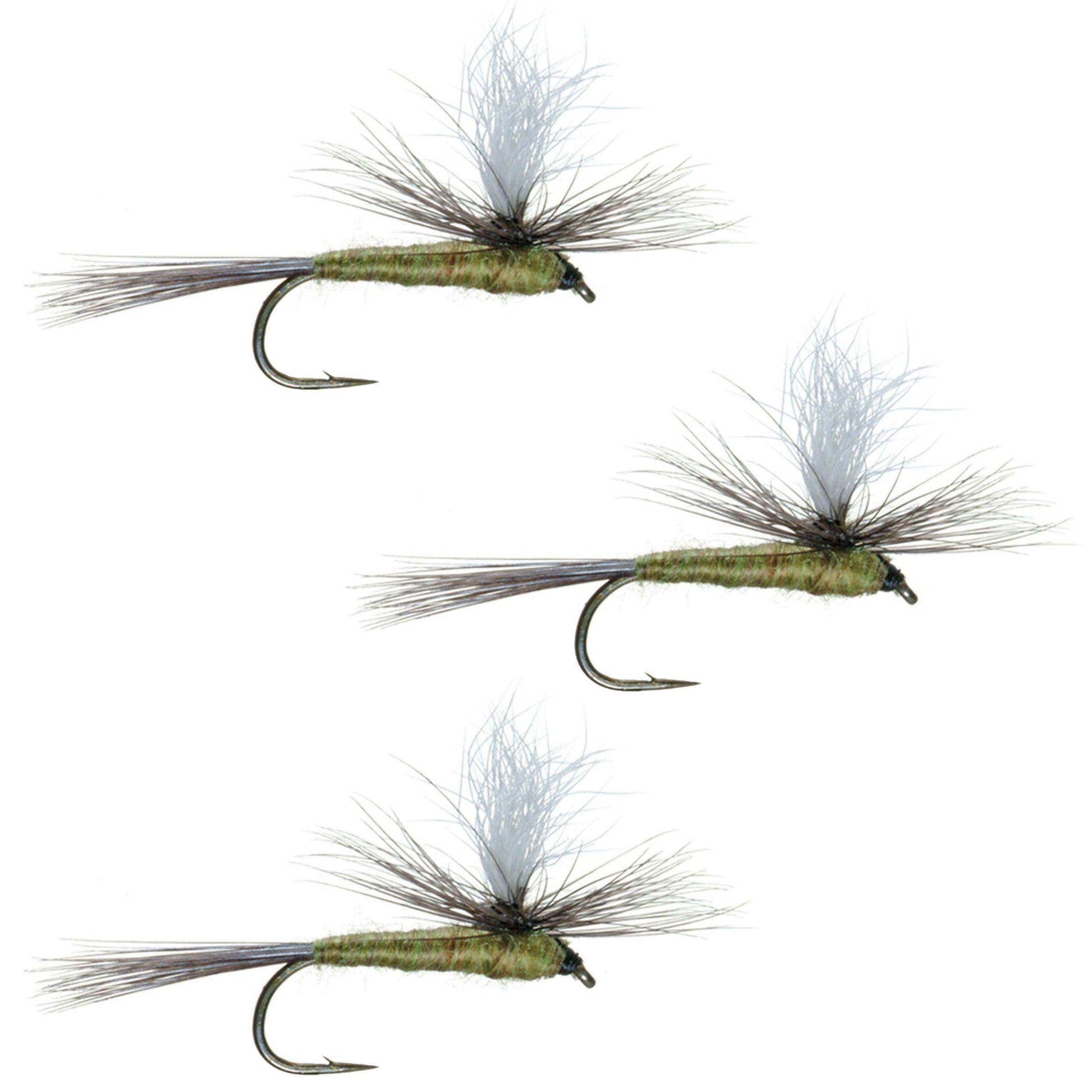 3 Pack Blue Wing Olive BWO Parachute Dry Fly - Hook Size 20 - Skoutley Outdoors LLC