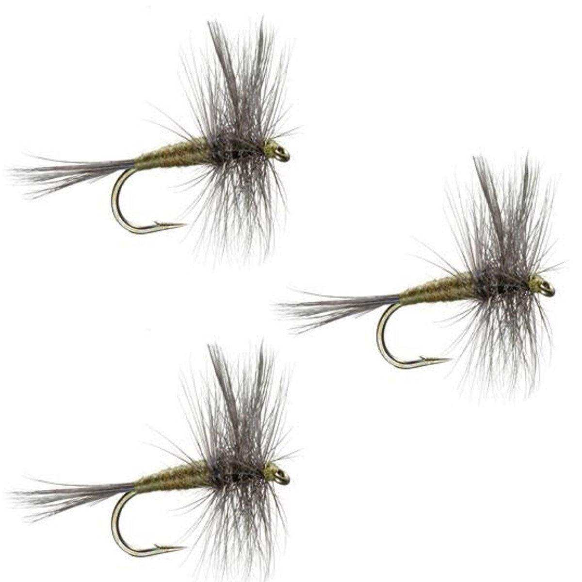 3 Pack Blue Wing Olive BWO Classic Dry Fly - Hook Size 20 - Skoutley Outdoors LLC