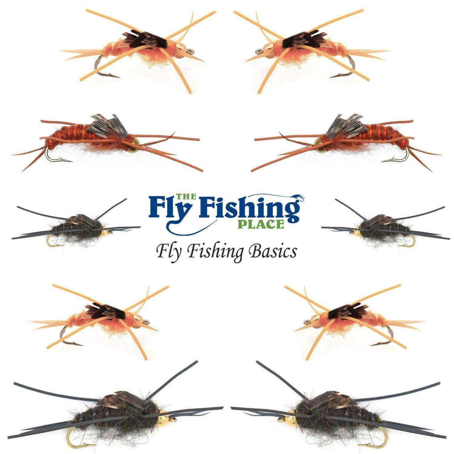 Basics Collection - Kaufmann's Stonefly Nymph Assortment - 10 Bead Head Rubber Legs Wet Flies - 5 Patterns - Hook Sizes 4, 6, 8, 10, and 12 - Skoutley Outdoors LLC