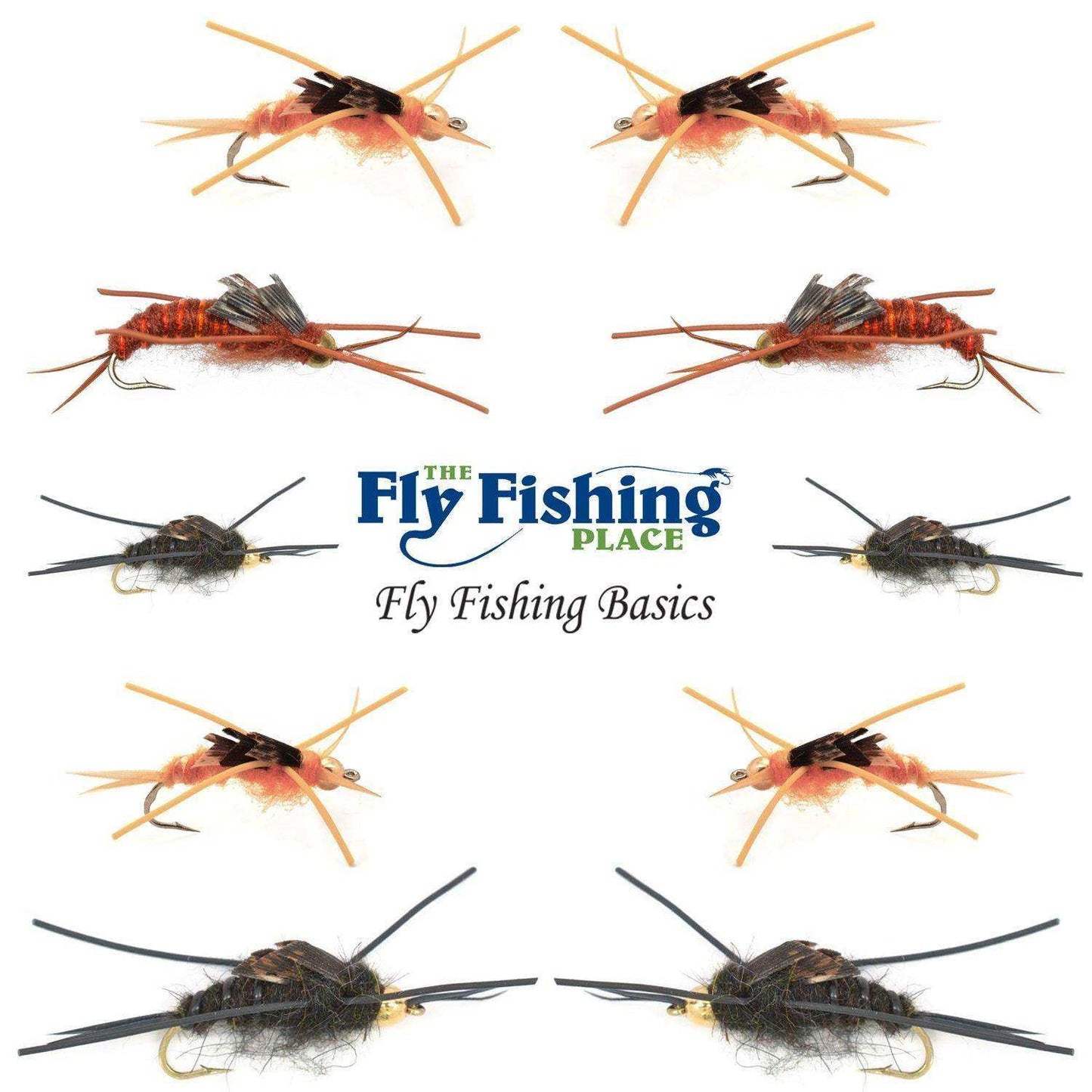 Basics Collection - Kaufmann's Tungsten Bead Stonefly Nymph Assortment - 10 Bead Head Rubber Legs Wet Flies - 5 Patterns - Hook Sizes 4, 6, 8, 10, and 12 - Skoutley Outdoors LLC