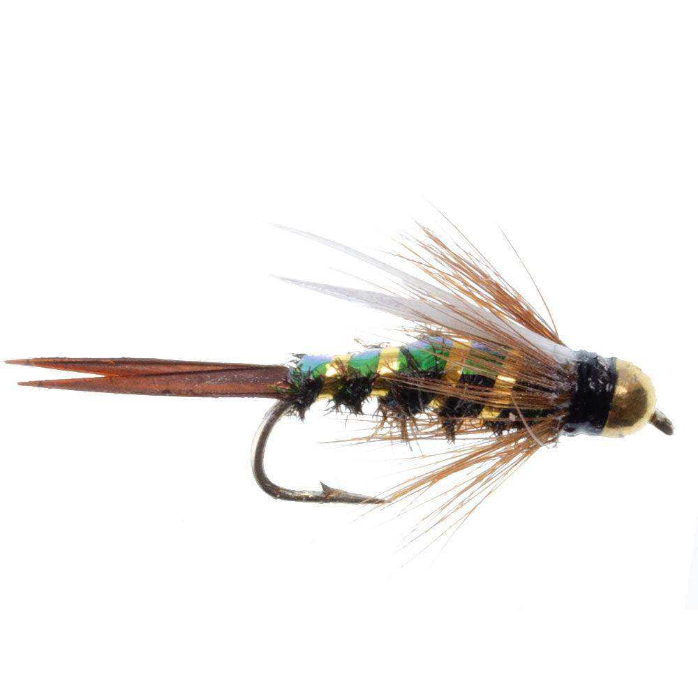 3 Pack Flash Back Tungsten Bead Head Prince Nymph Fly Fishing Flies - Hook Size 18 - Skoutley Outdoors LLC